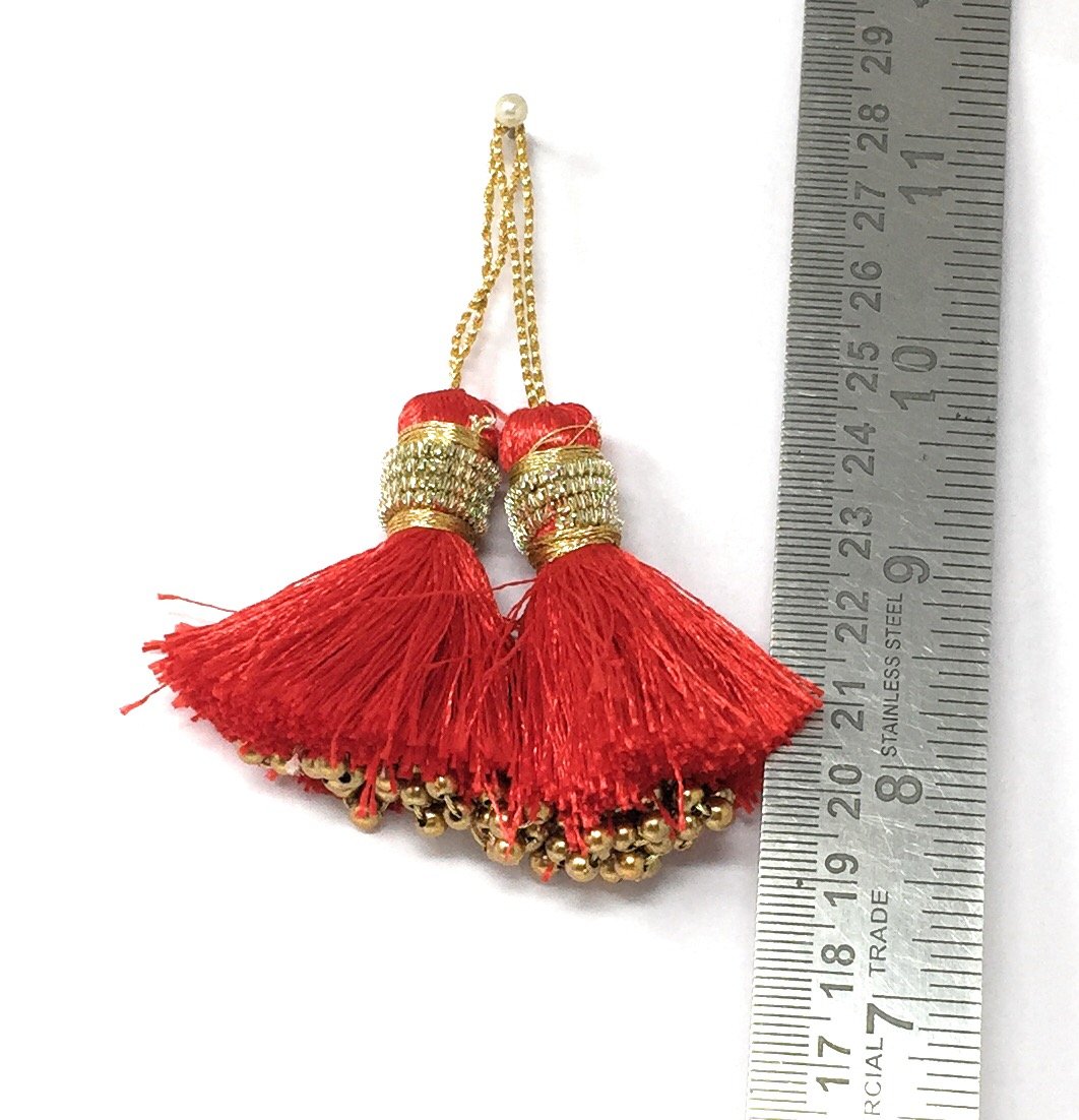 Red Bridal Blouse Latkan Hanging 15222