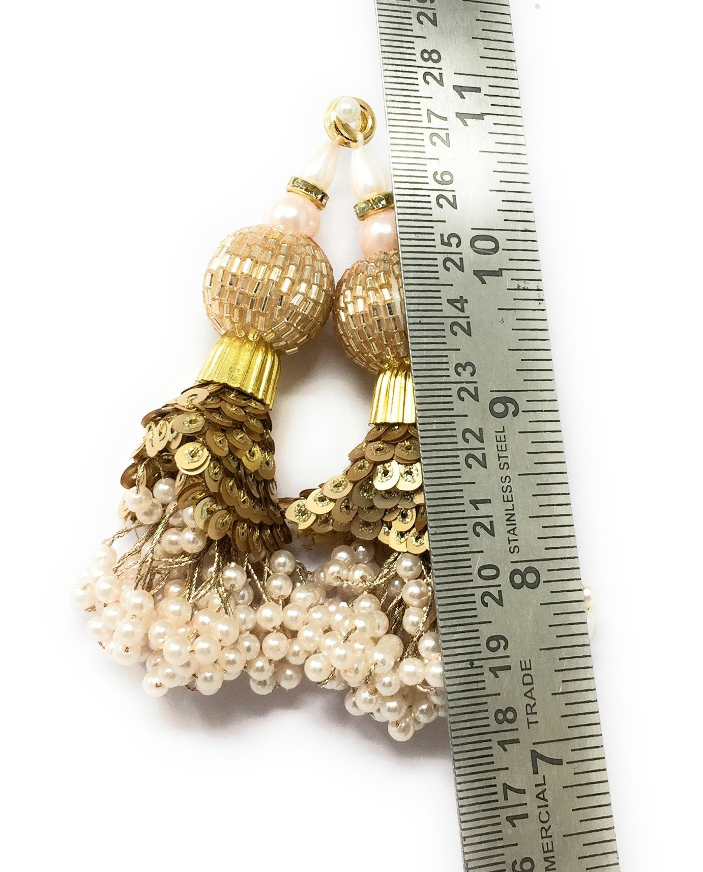 Blouse Latkan Tassel Rose Gold - Set of 2