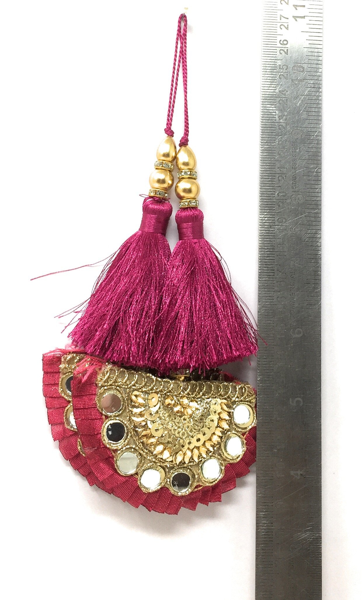 Blouse Latkan Tassel Magenta - Set of 2