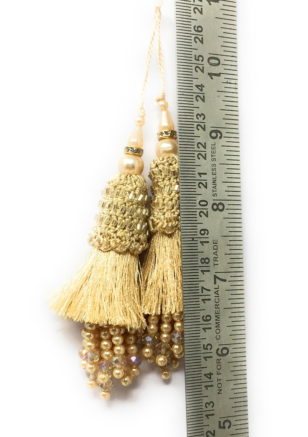Blouse Latkan Tassel Beige - Set of 2