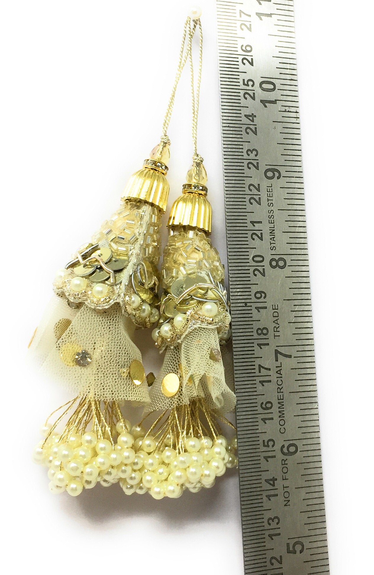 Blouse Latkan Tassel Water Gold - Set of 2