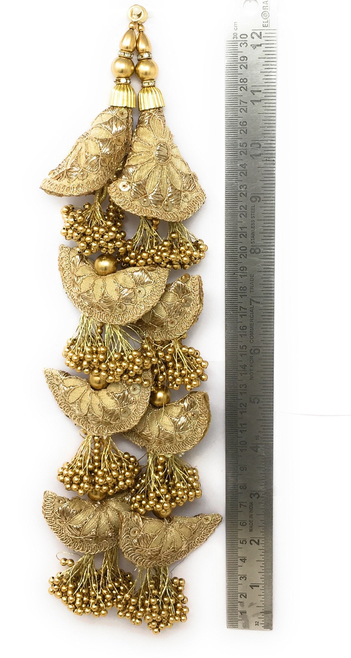 Heavy Lehenga Latkan Beige Gold - Set of 2