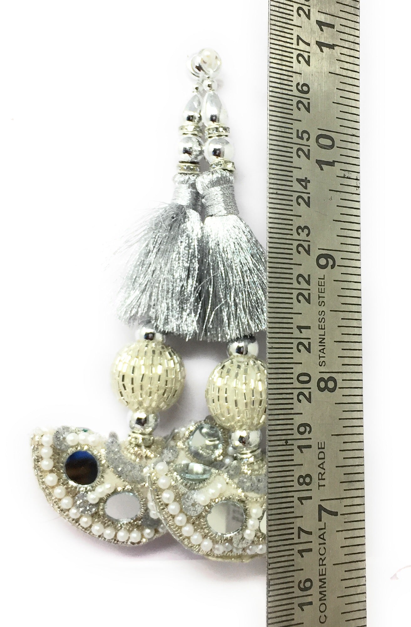 Blouse Latkan Tassel Silver - Set of 2