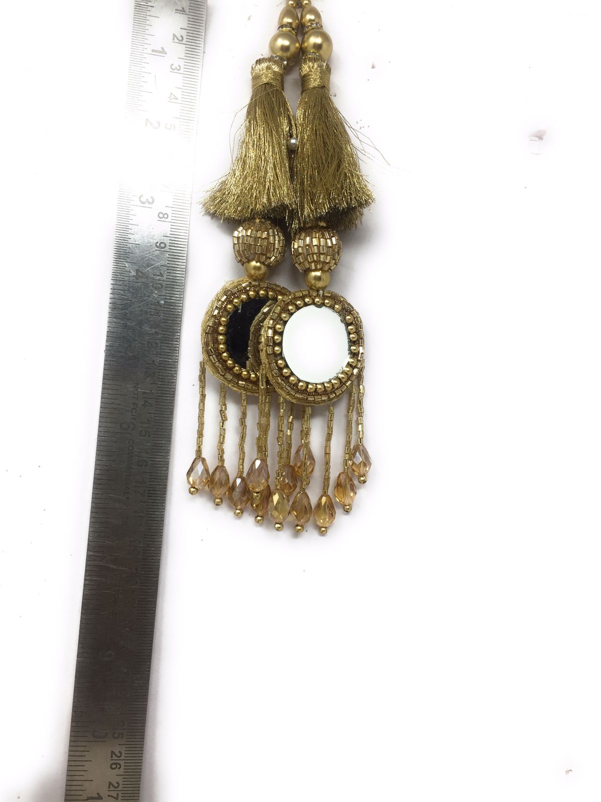 Blouse Latkan Tassel Antique Gold - Set of 2