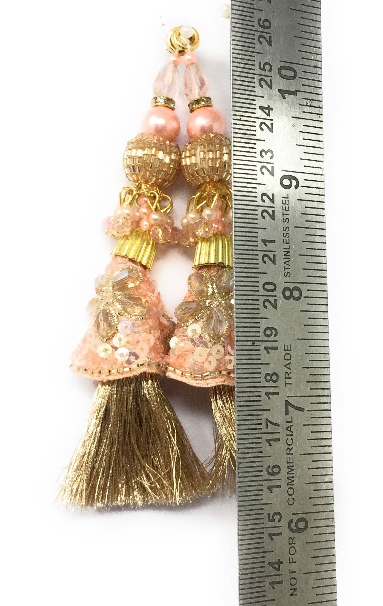 Rose Gold blouse latkan heavy designer