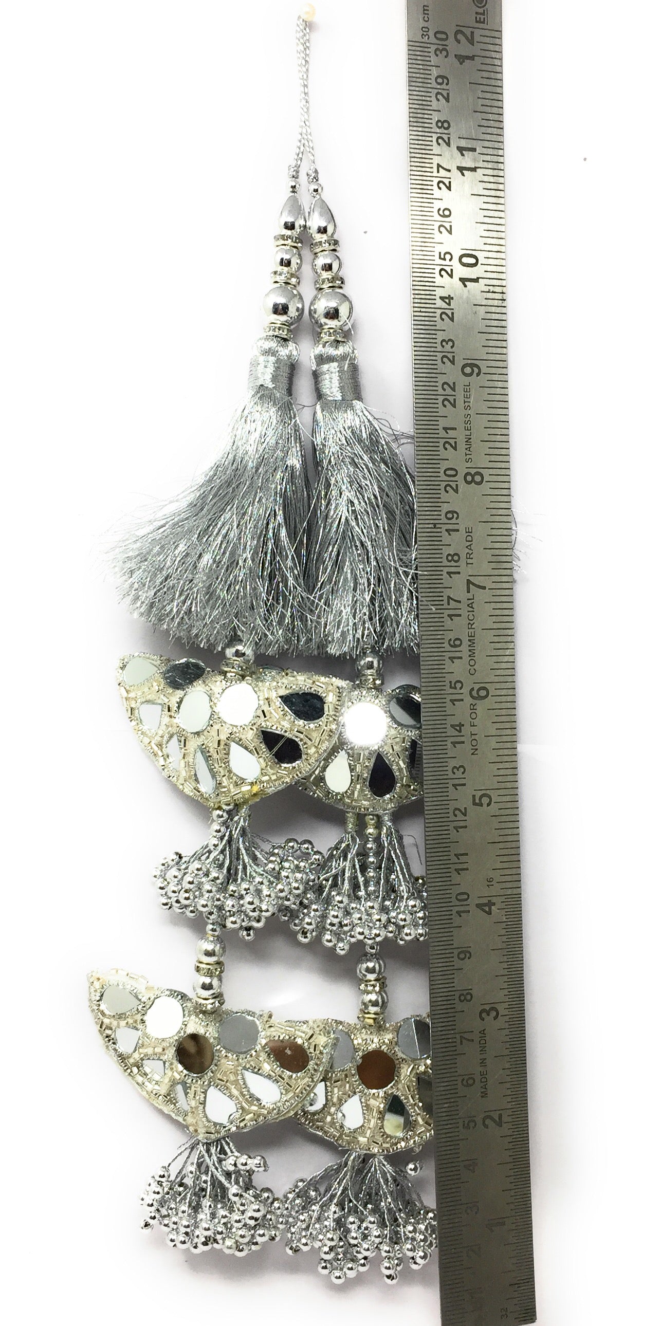 Silver Tassels For Lehenga - Set of 2