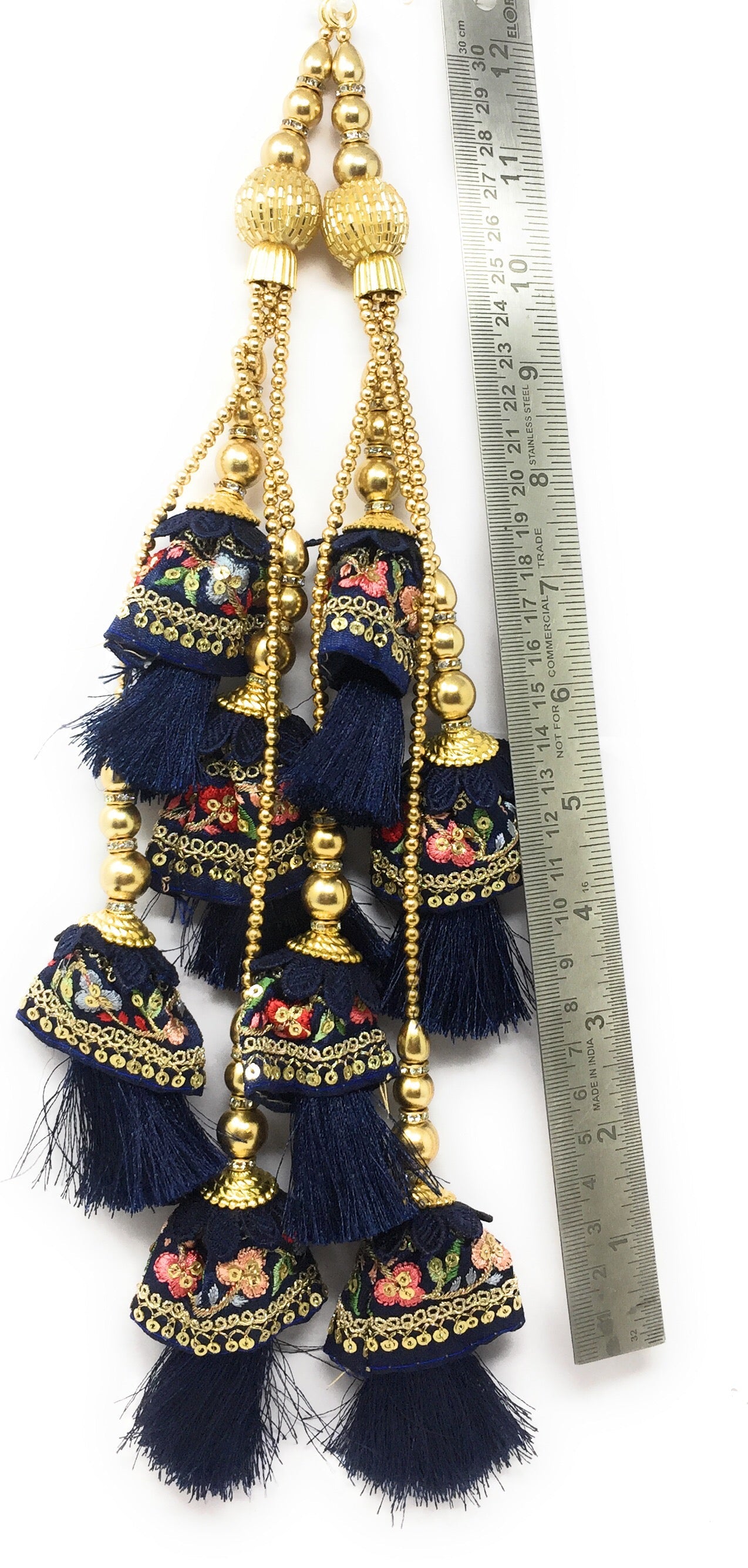Navy Blue lehenga latkan heavy designer