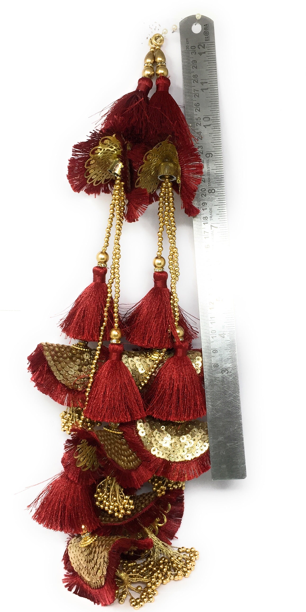 Maroon latkan for lehenga heavy