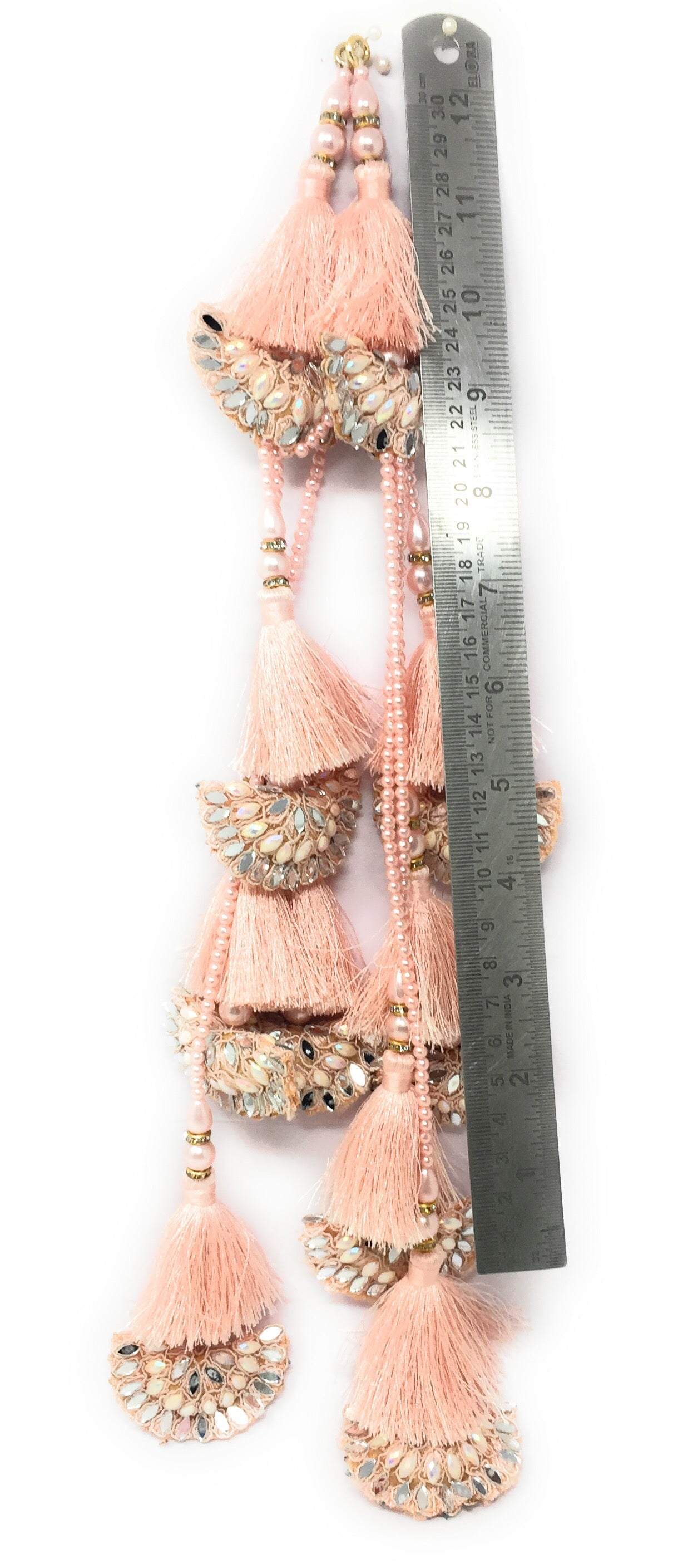 Pastel Pink Lehenga Latkan Tassel Heavy