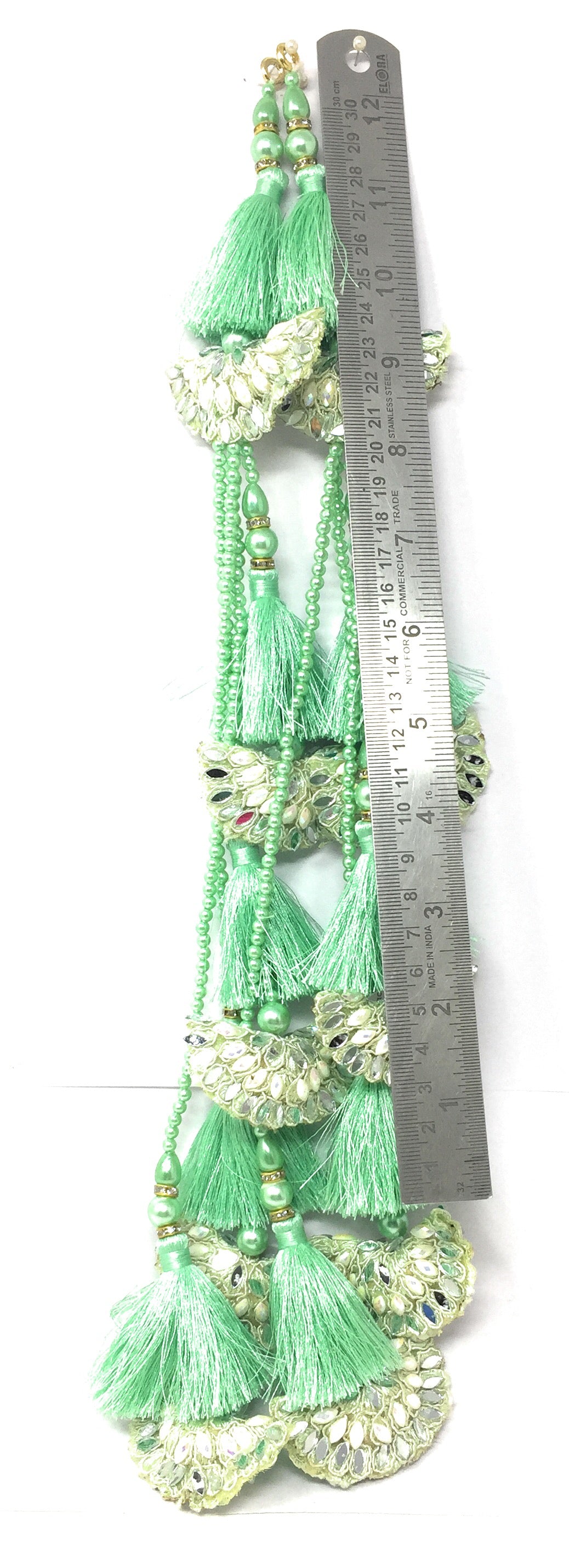 Green Colour Latkan - Set of 2