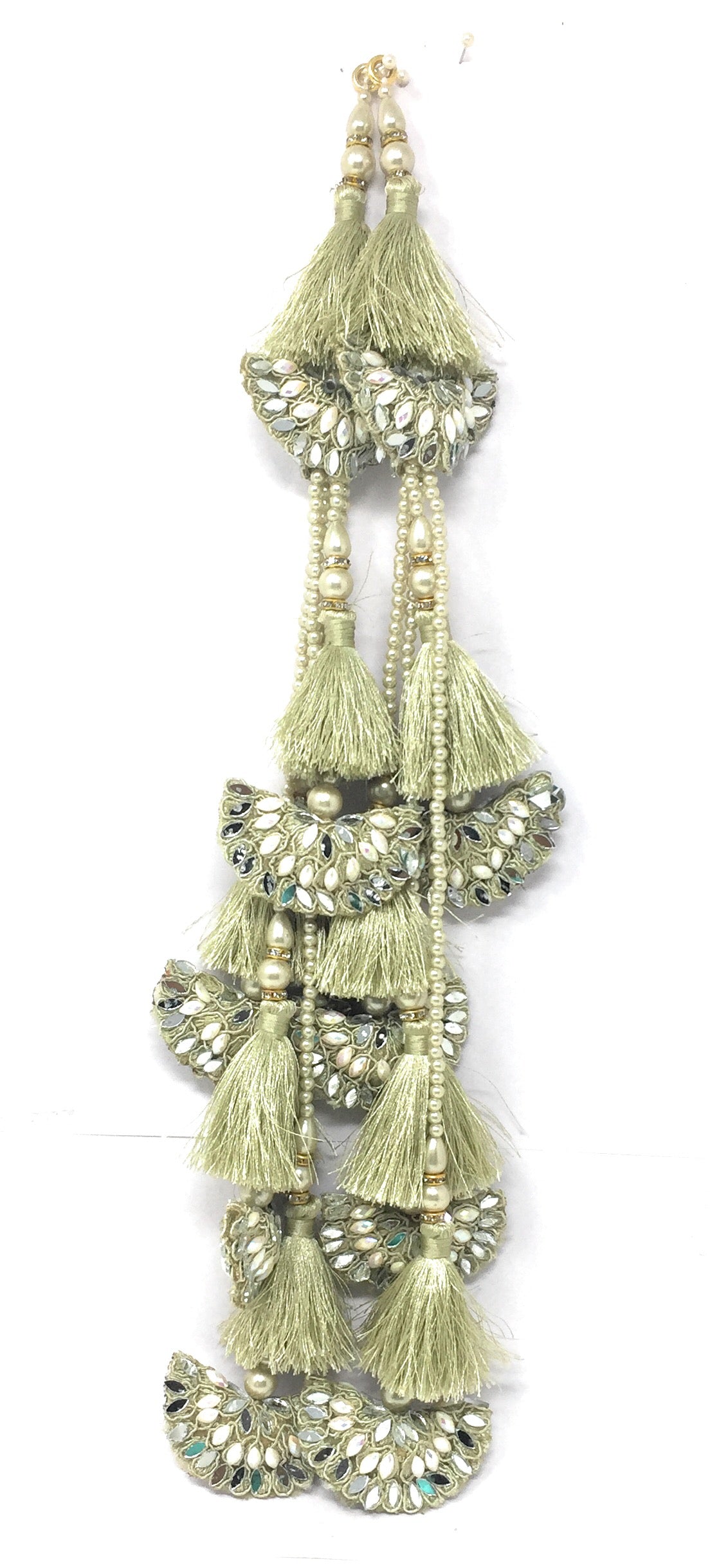 Green Latkan For Lehenga - Set of 2