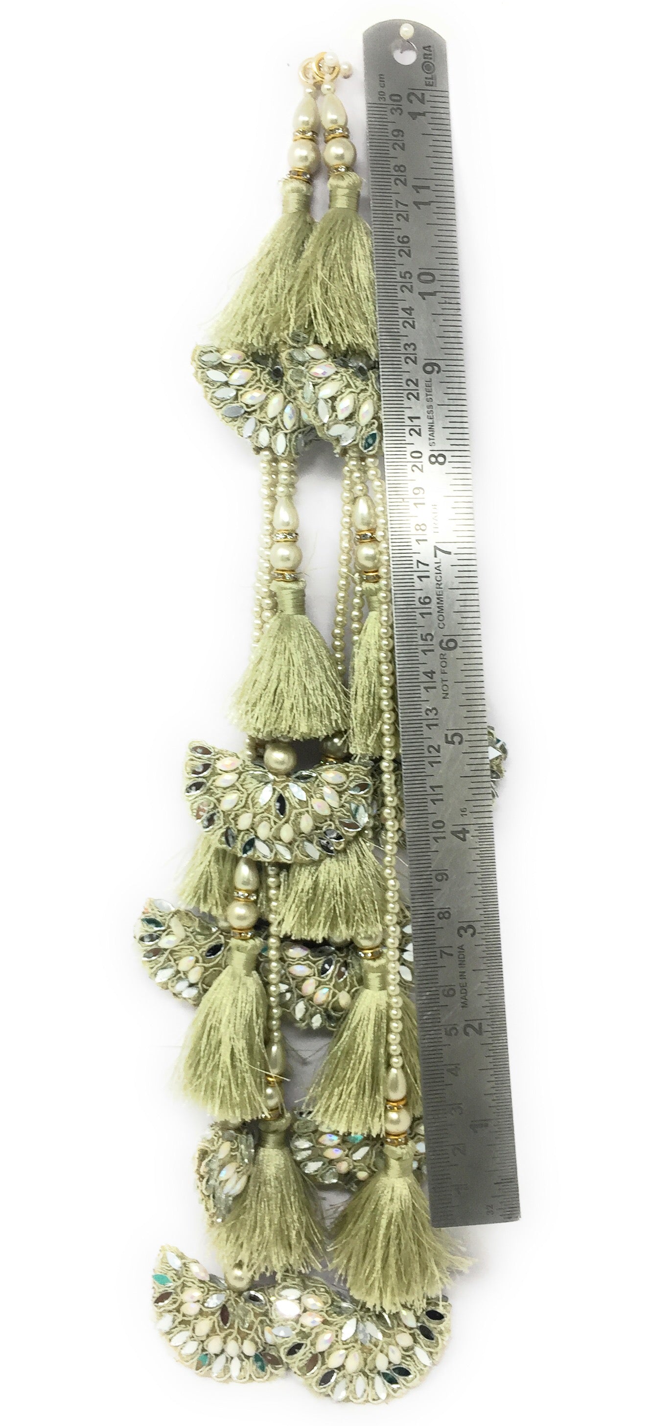 Green Latkan For Lehenga - Set of 2