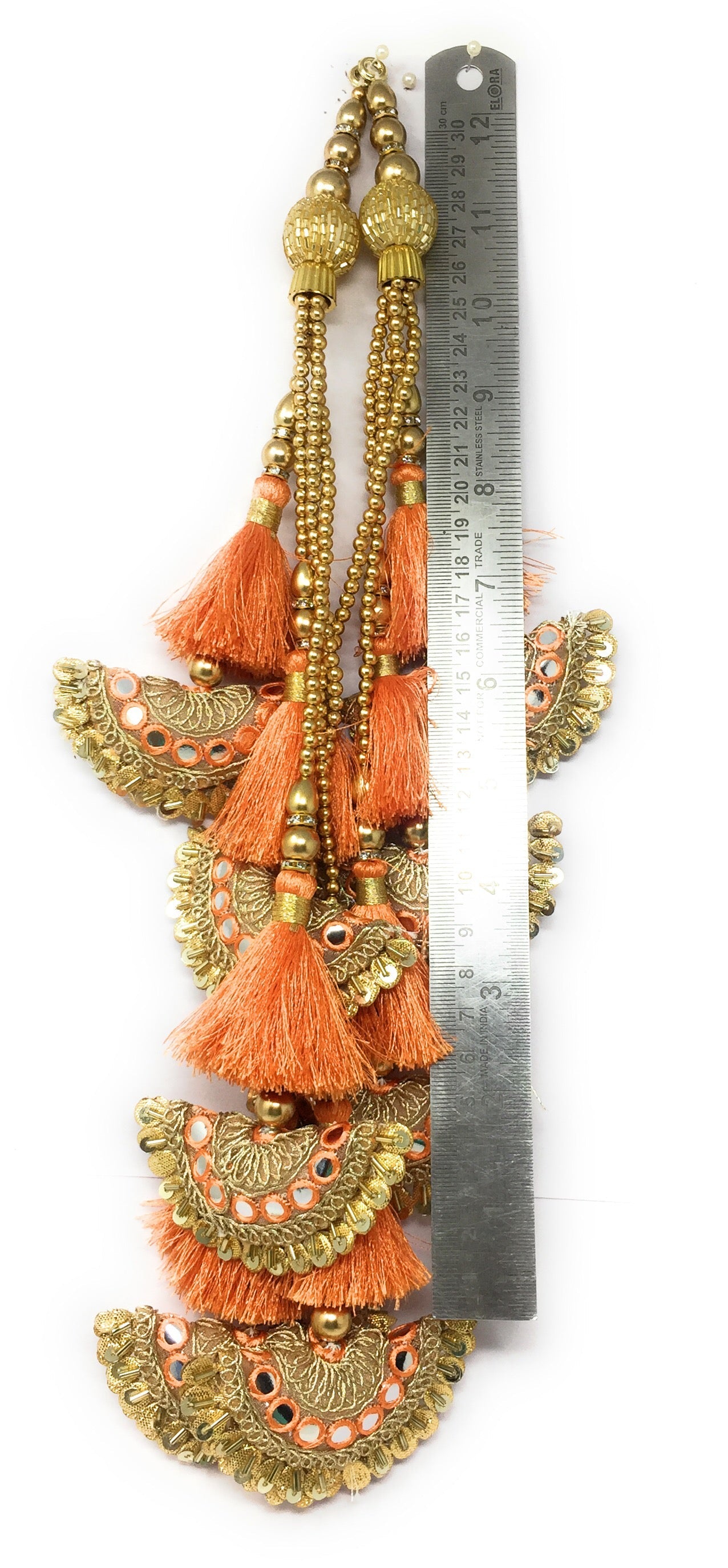 Peach latkan for lehenga heavy