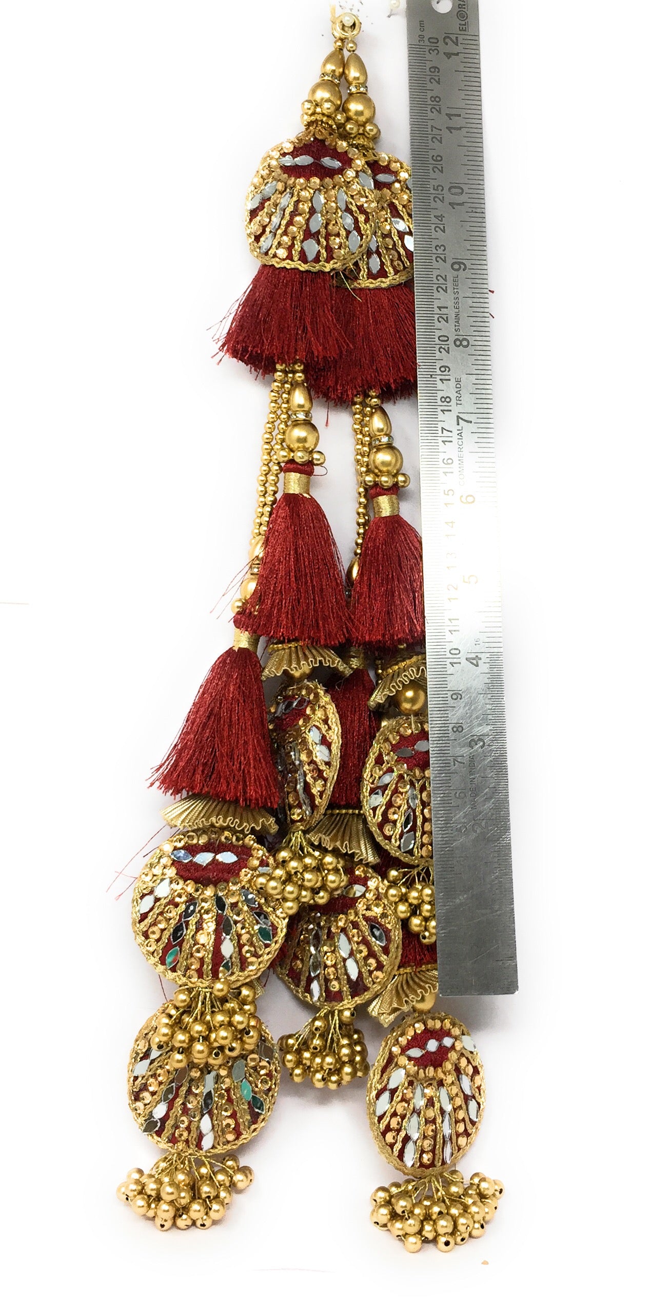 Bridal Lehenga Ka Latkan Maroon - Set of 2