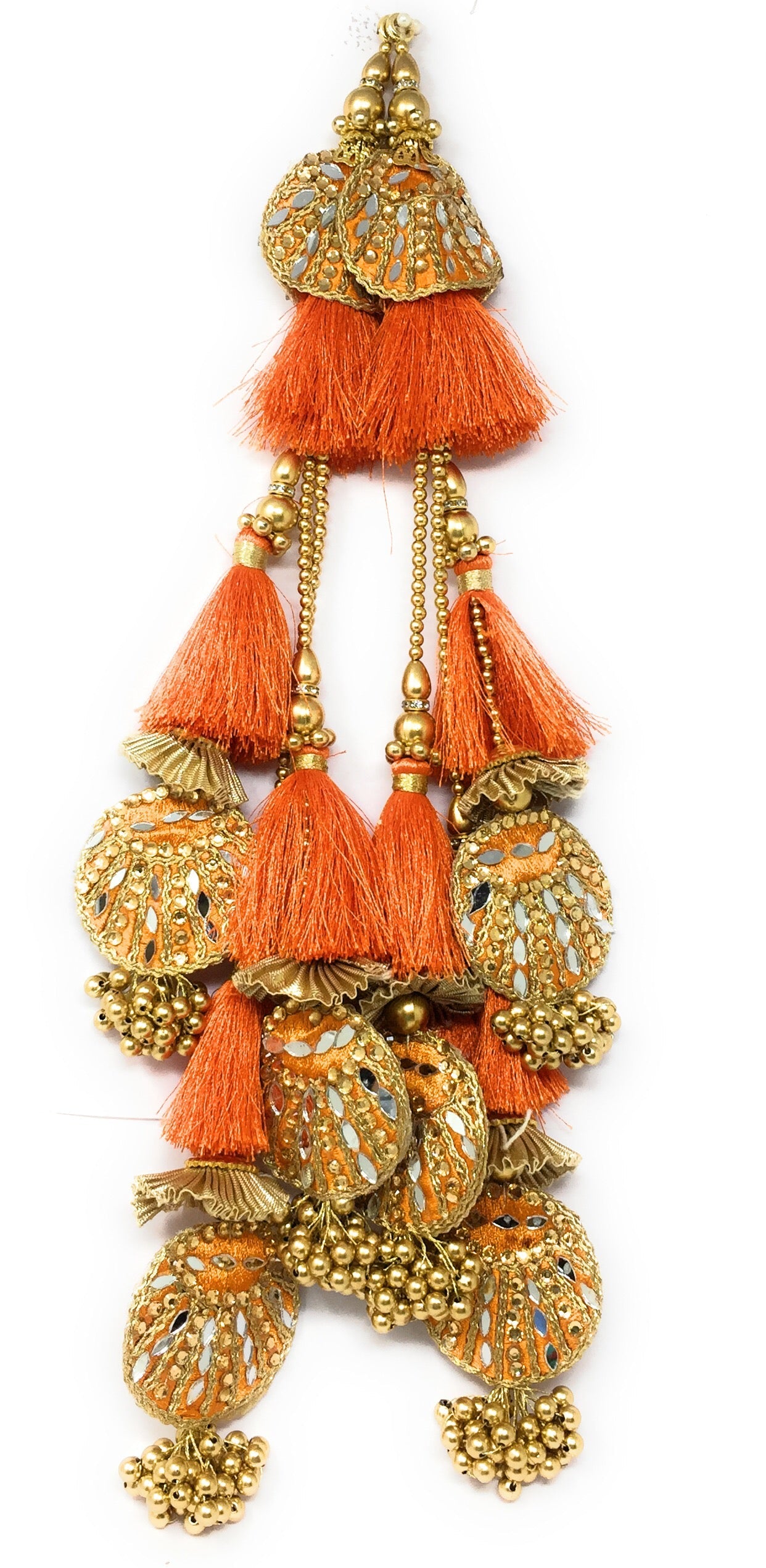 dulhan lehenga latkan orange