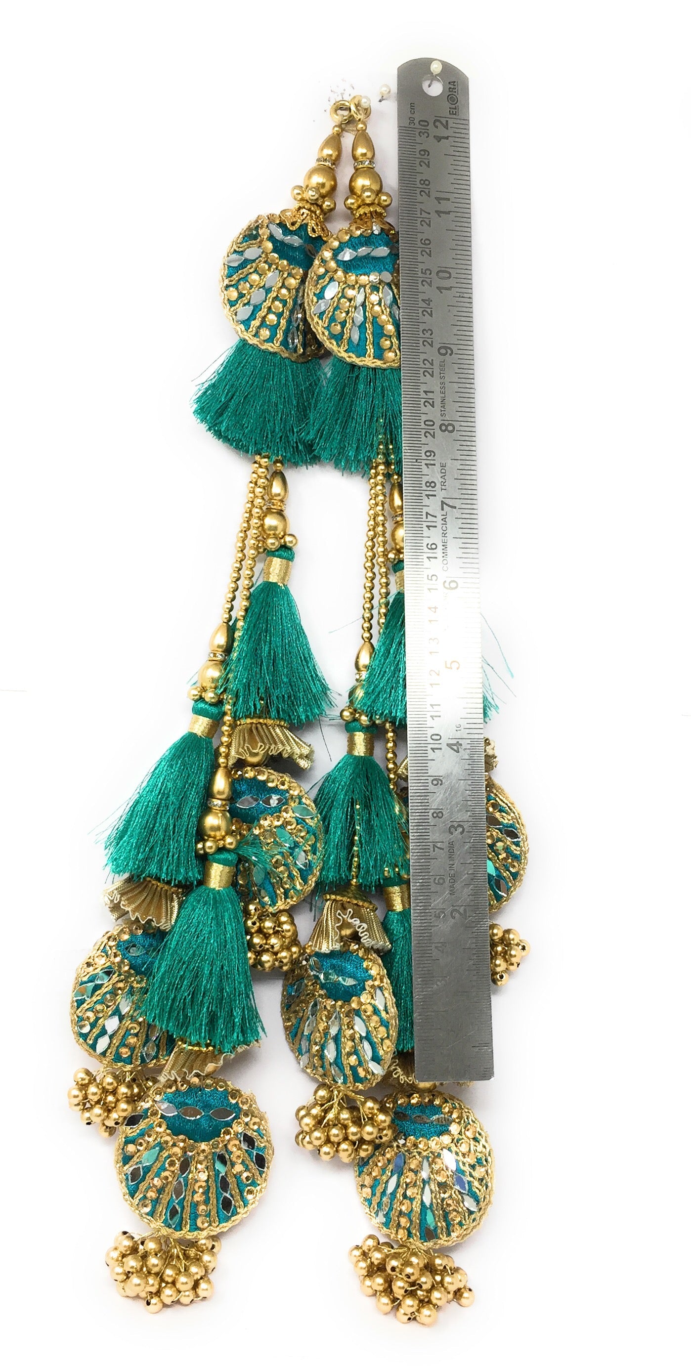 Torquoise Blue latkan for lehenga heavy