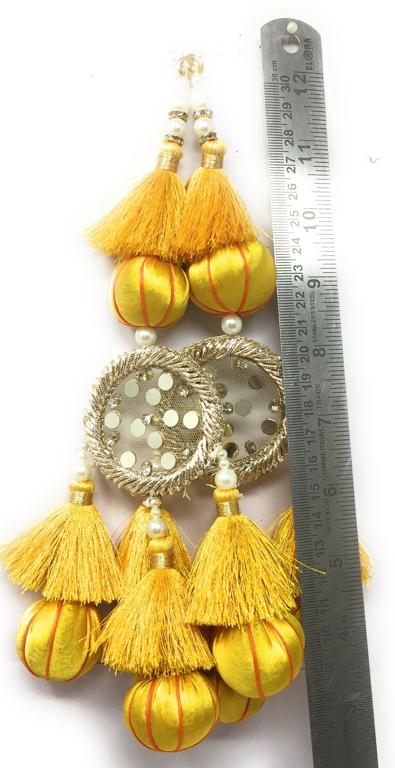 Bridal Lehenga Latkan Mango Yellow - Set of 2