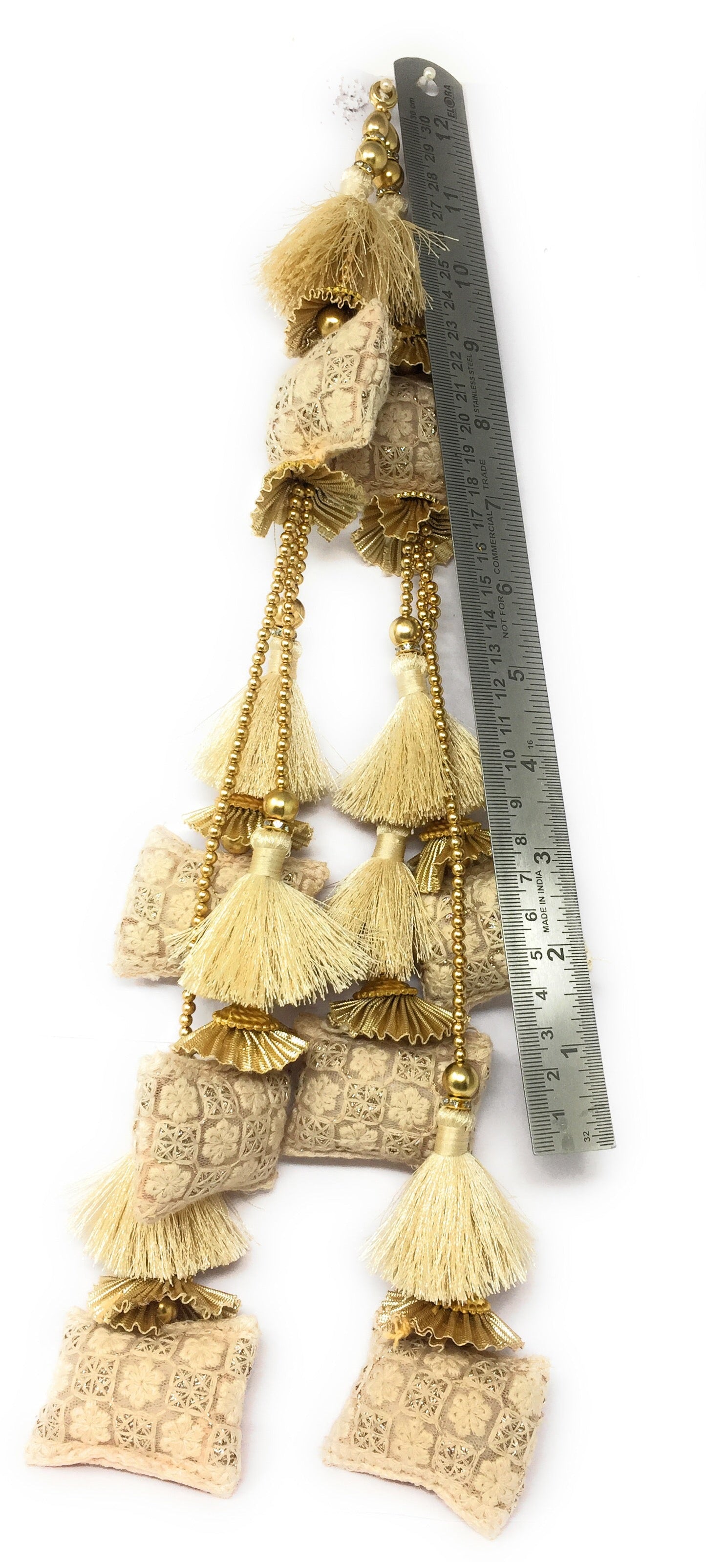 Pastel Light Brown latkan for lehenga heavy