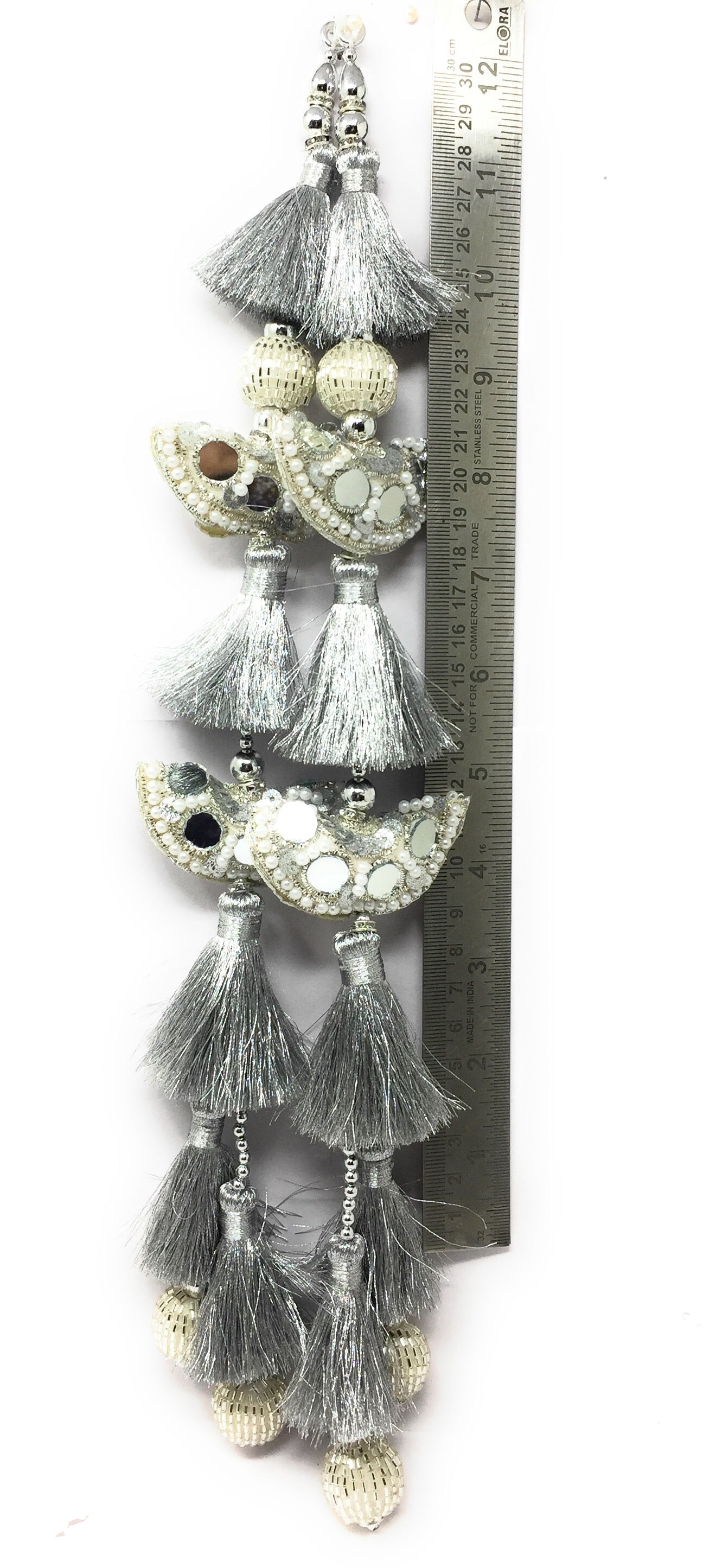 Heavy Lehenga Latkan Silver - Set of 2