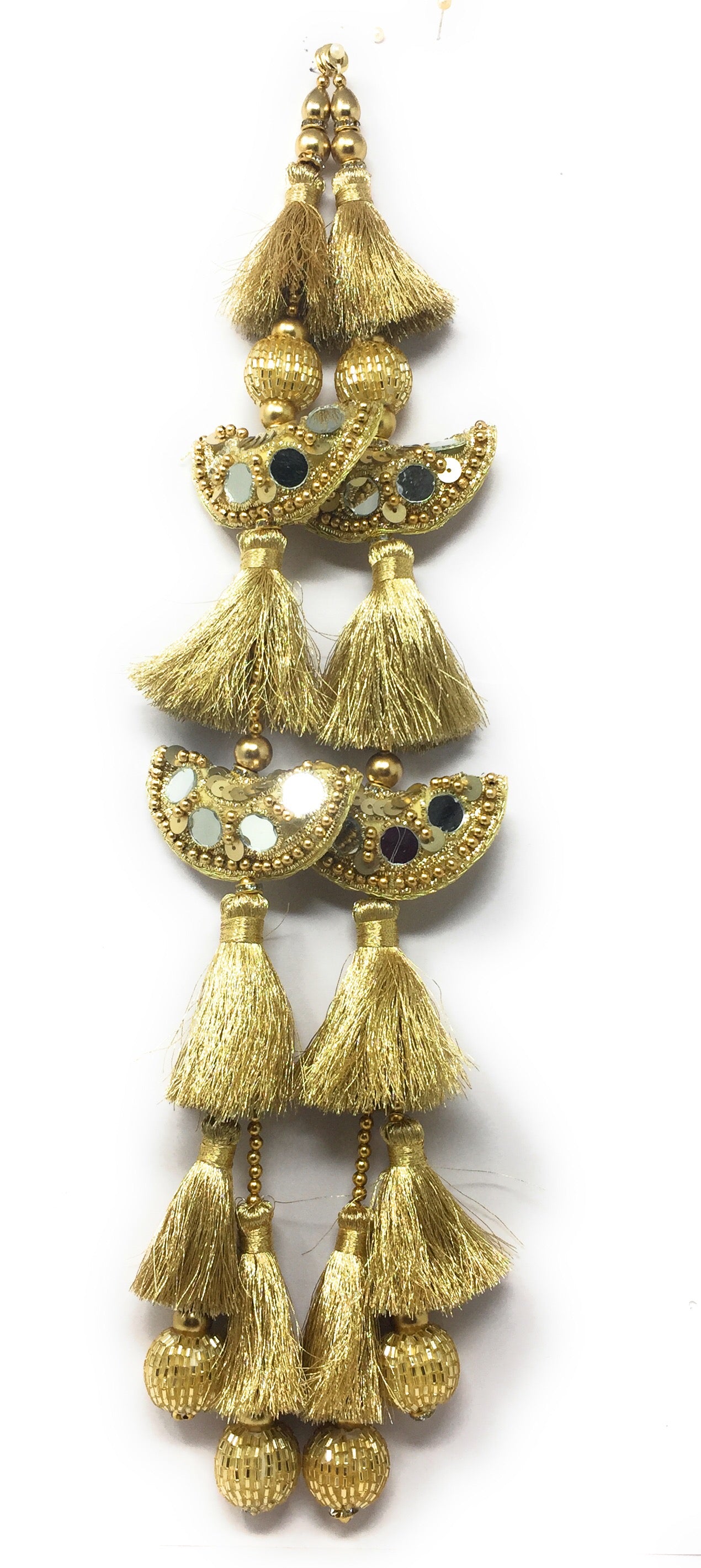 Gold Lehenga Hangings - Set of 2