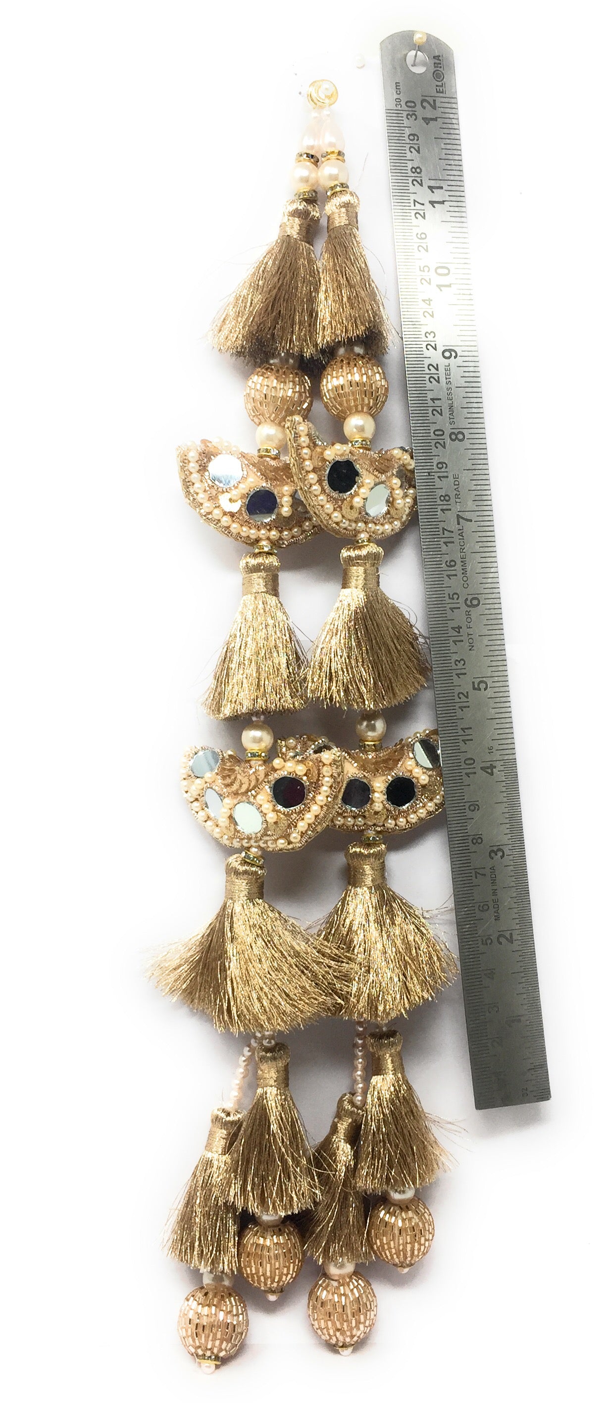 Rose Gold Lehenga Side Hangings - Set of 2