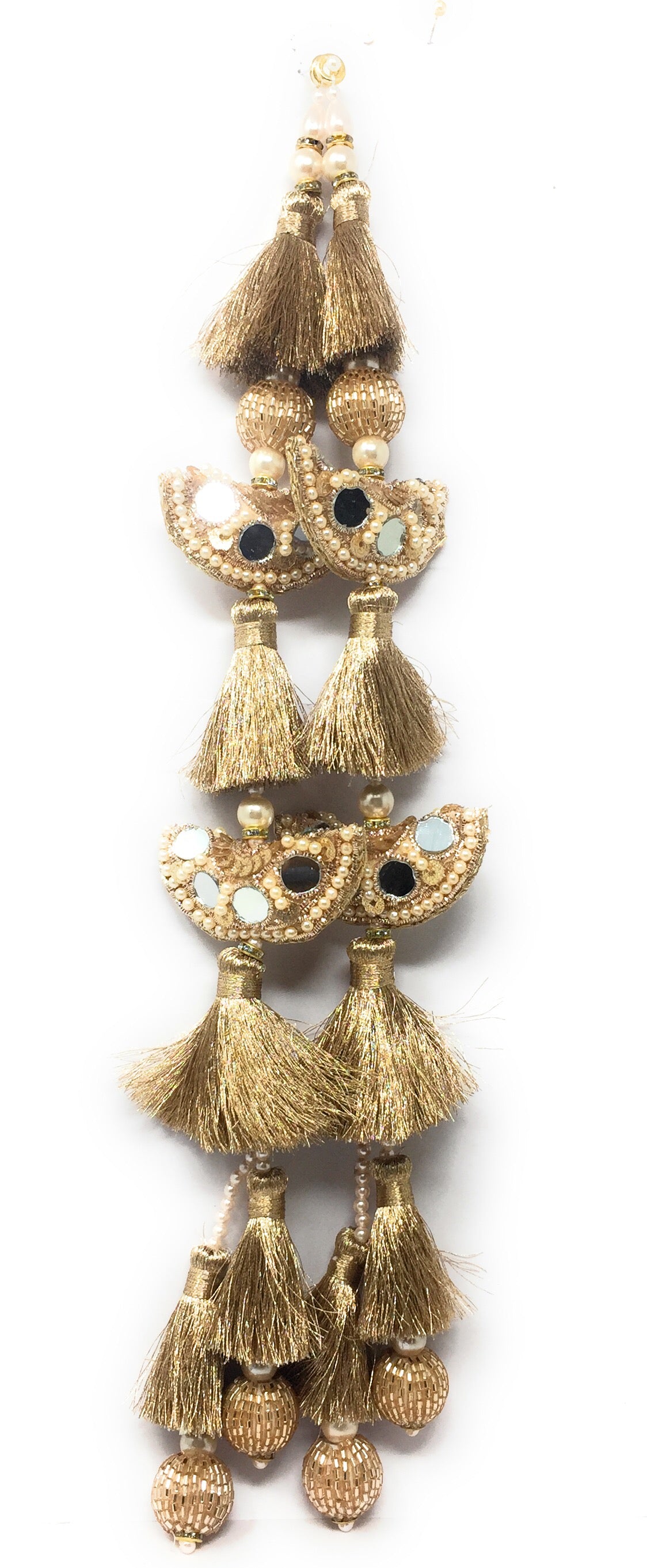Rose Gold Lehenga Side Hangings - Set of 2