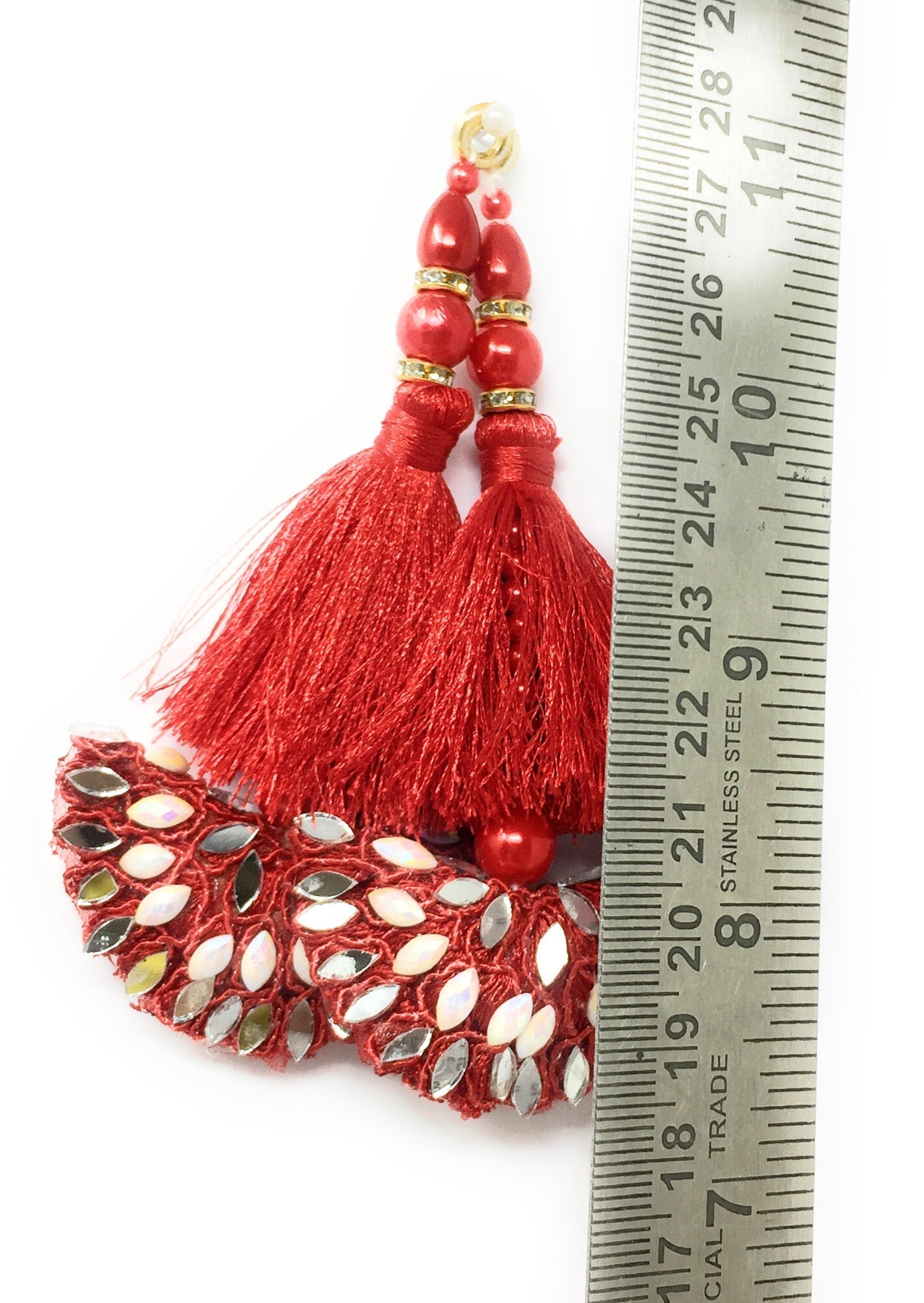 Red blouse latkan heavy