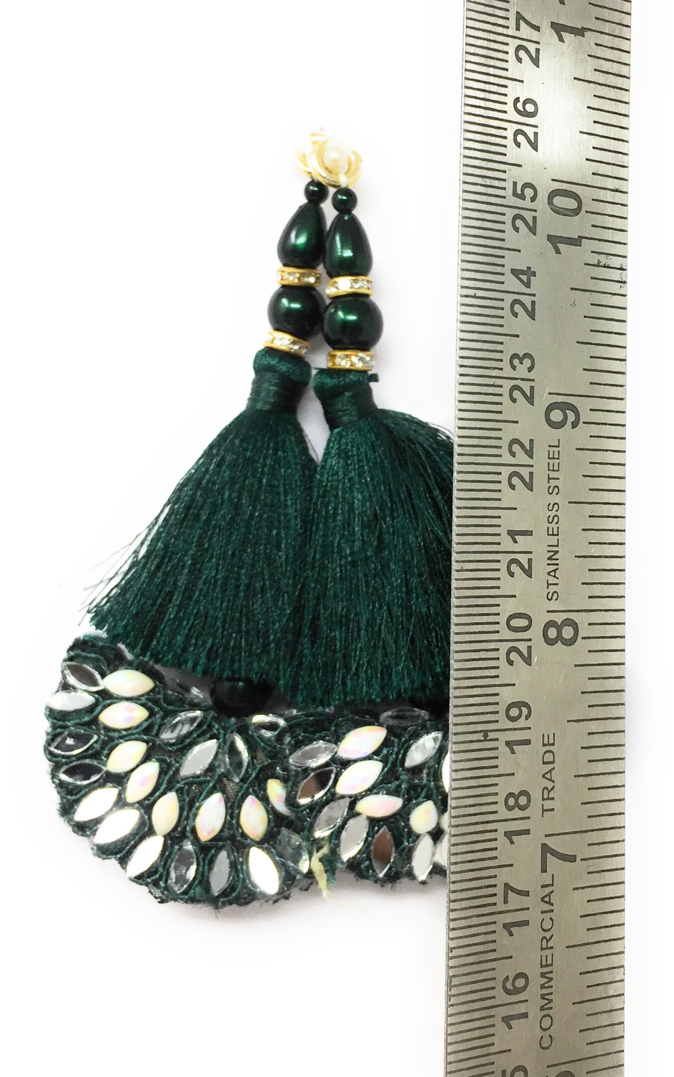 Bottle Green blouse latkan heavy