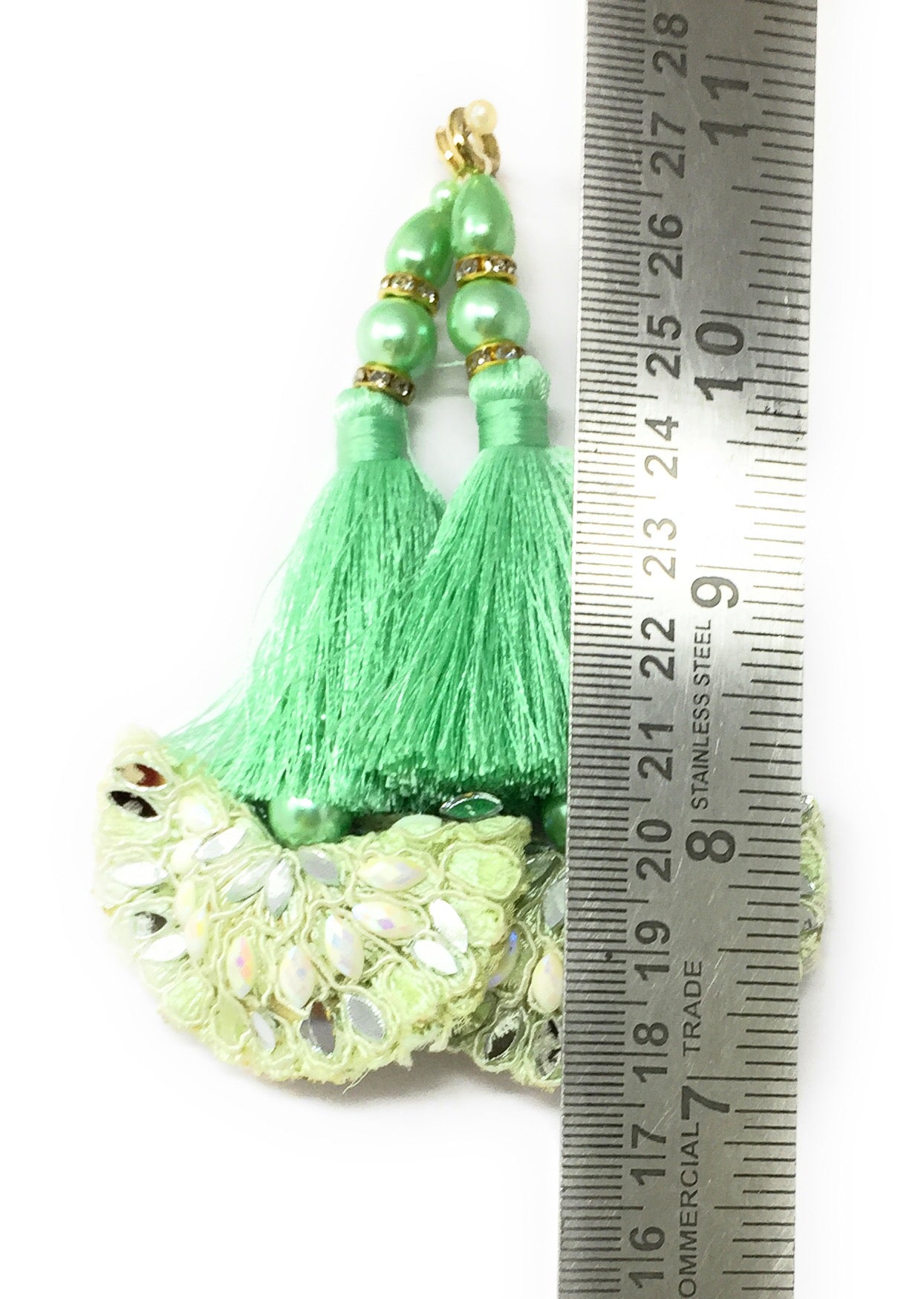 Pastel Green blouse latkan heavy