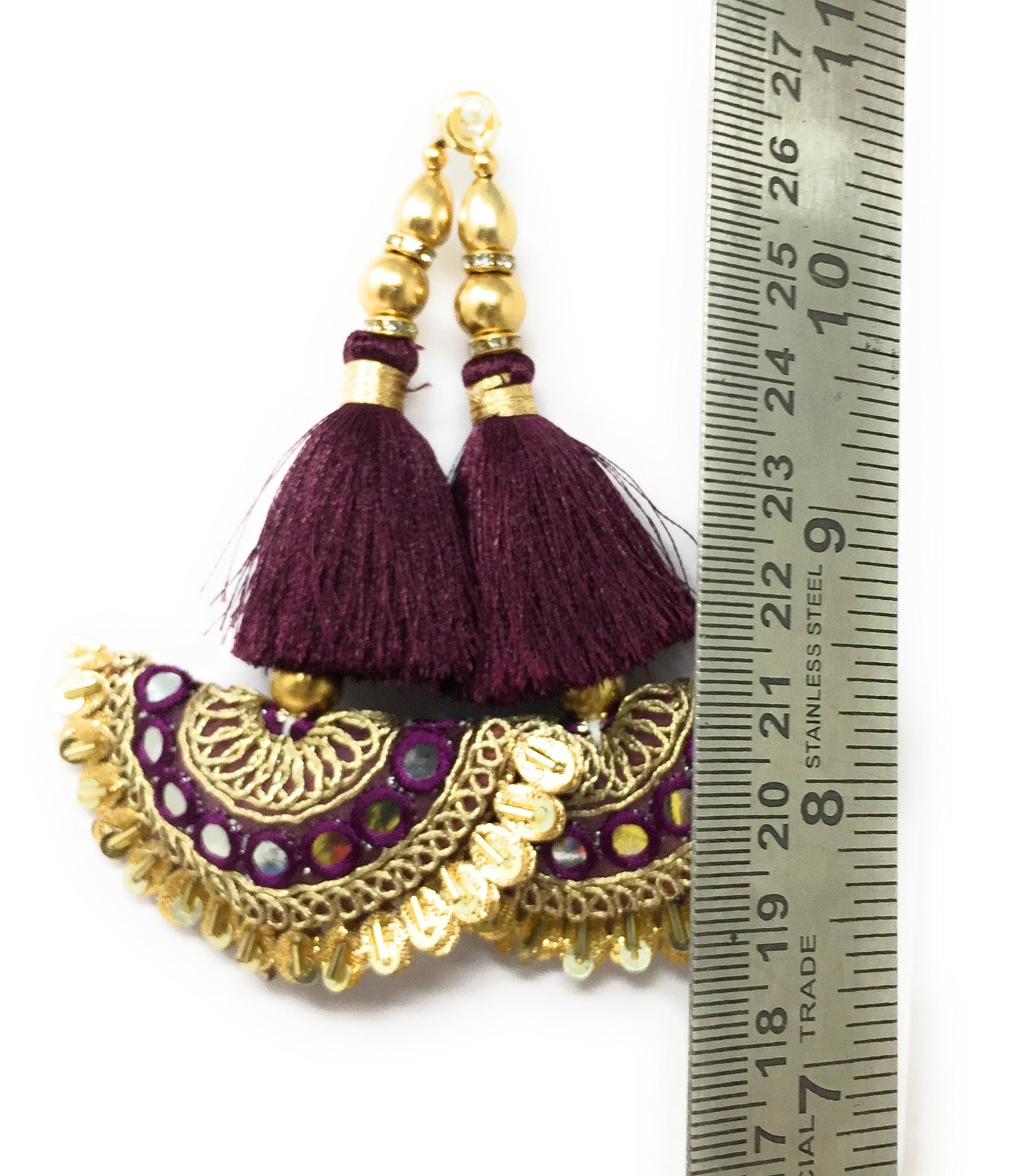 Wine blouse latkan heavy