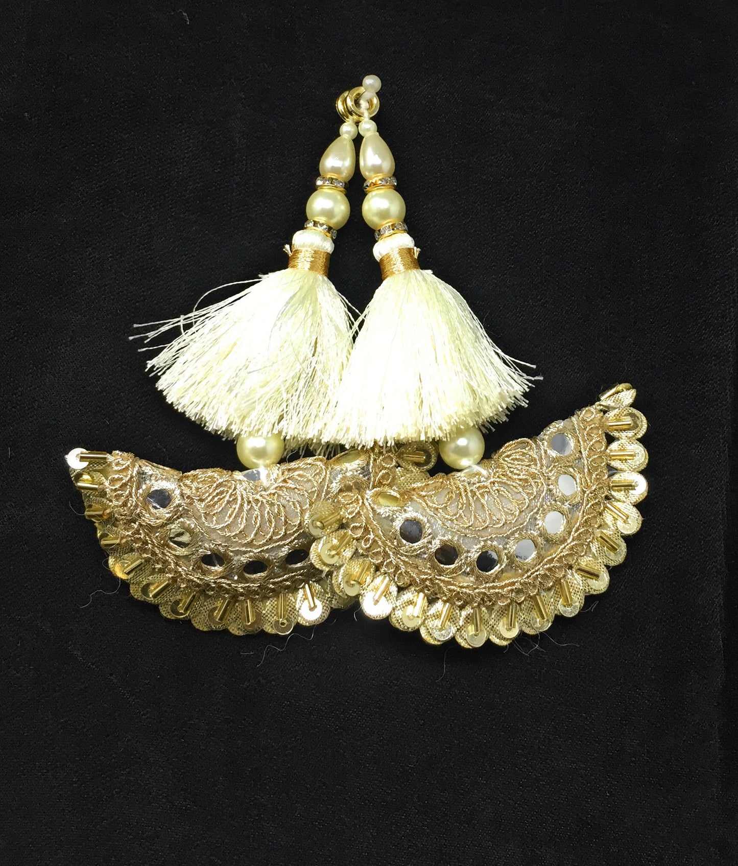 white latkan for blouse