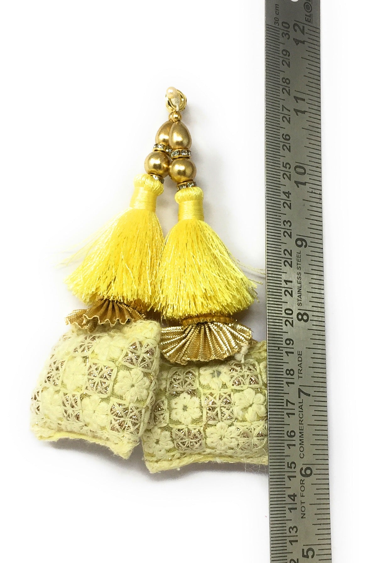 Pastel Yellow blouse latkan