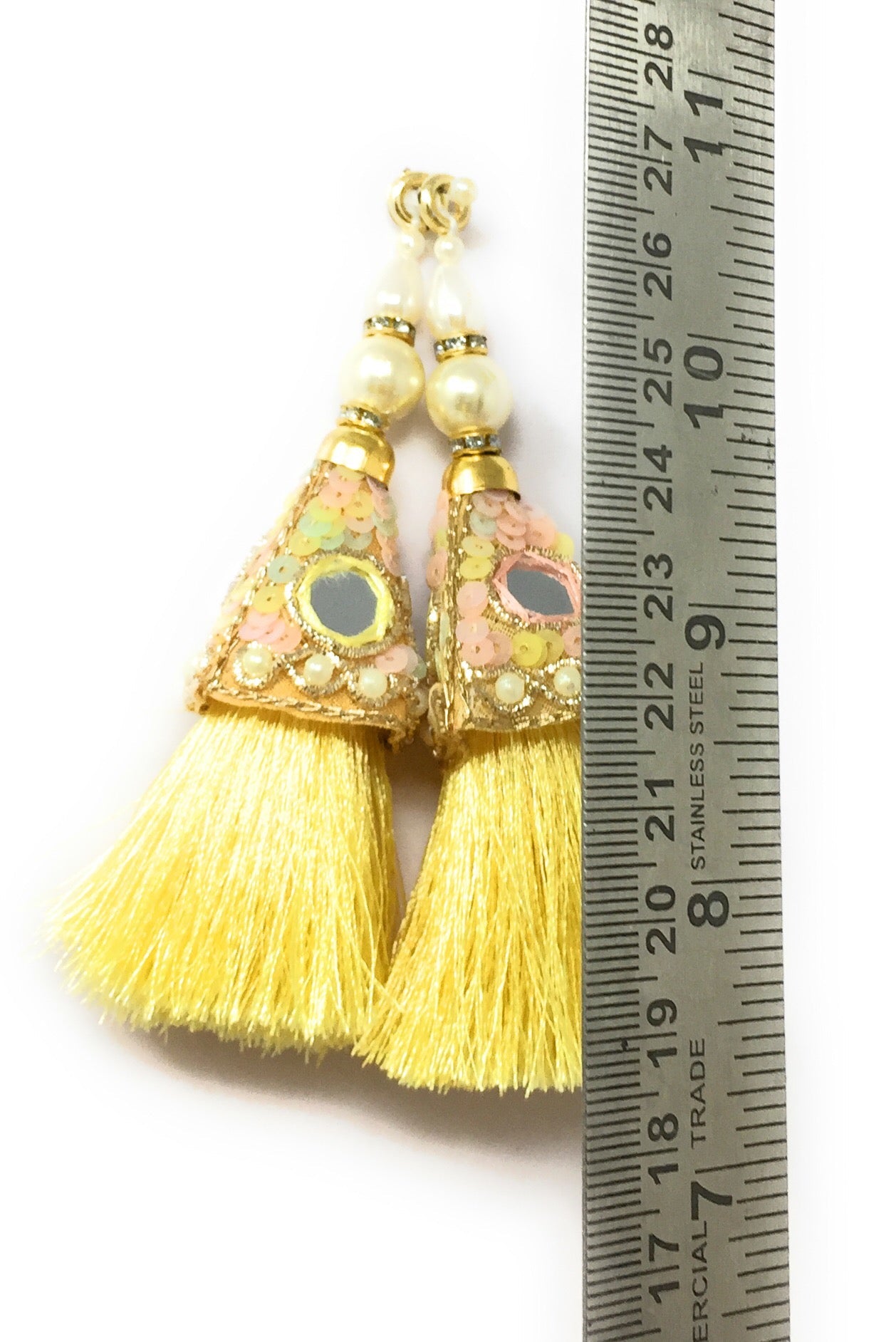 Lemon Yellow blouse latkan heavy