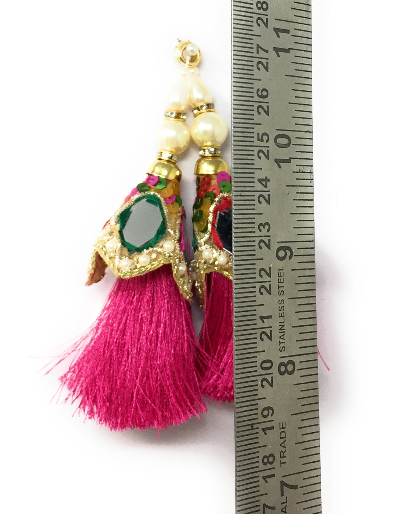 Blouse Latkan Tassel Rani Pink - Set of 2