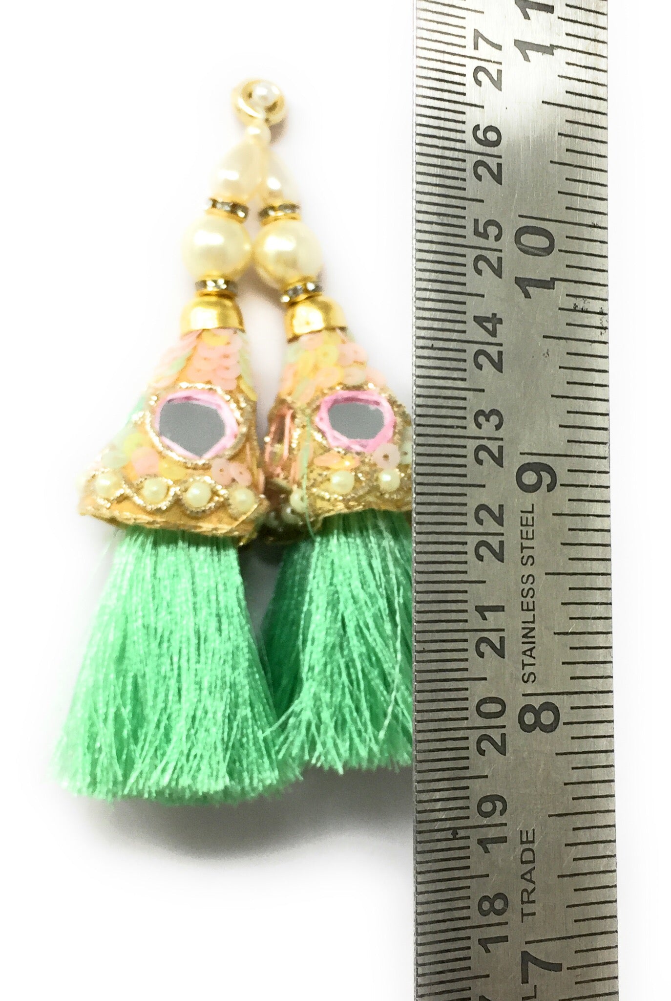 Pastel Green blouse latkan heavy