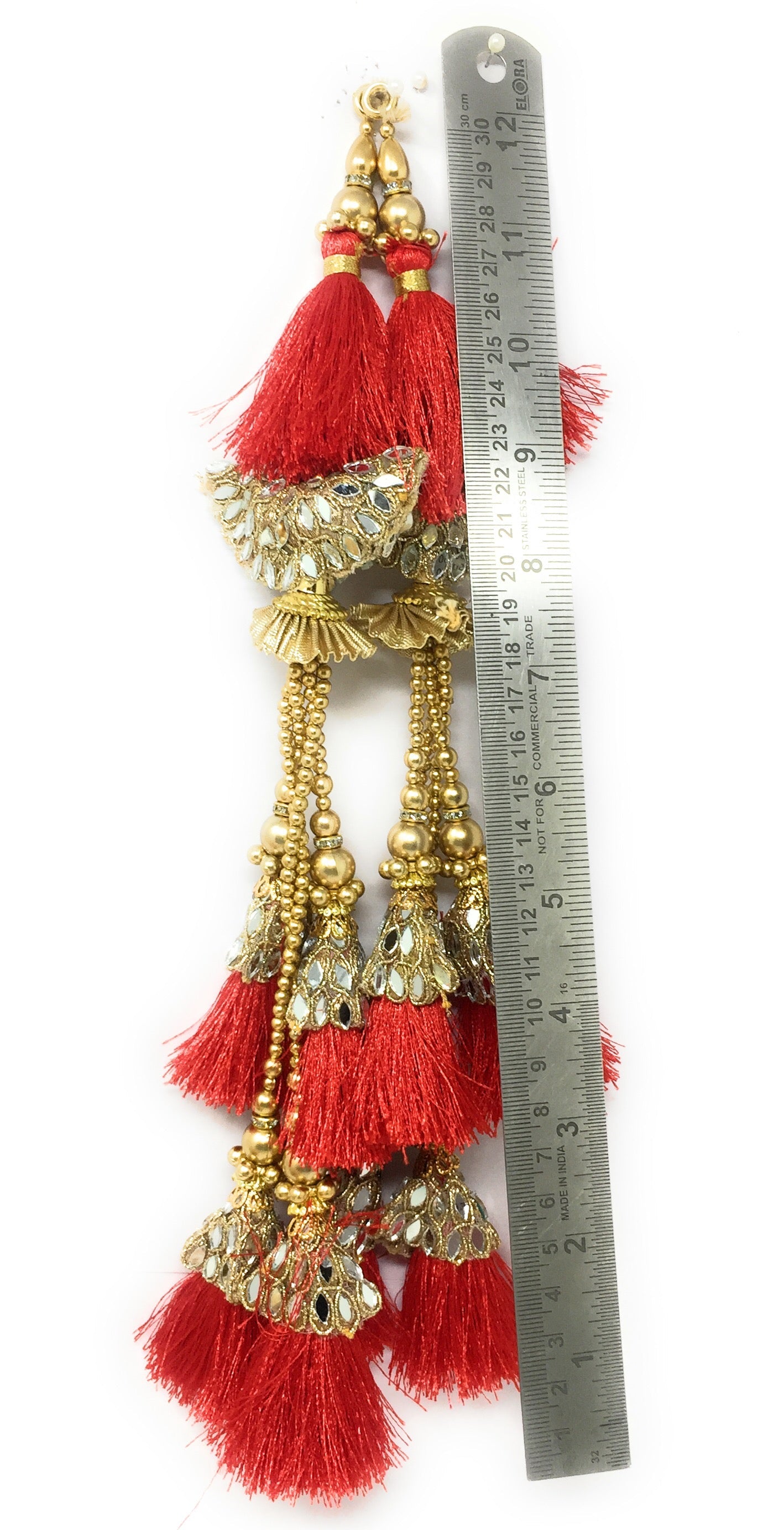 Red Lehenga Latkan Tassel Heavy