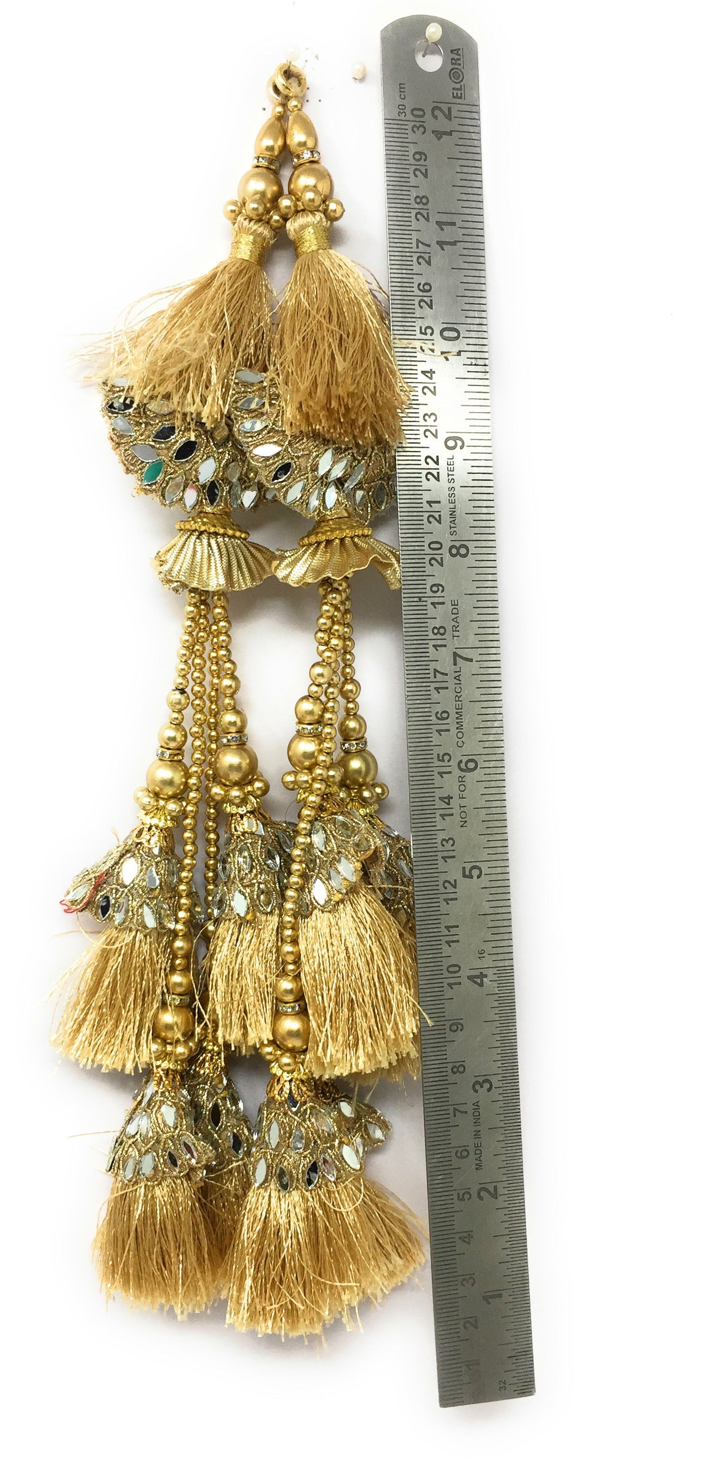 Gold Lehenga Latkan Tassel Heavy