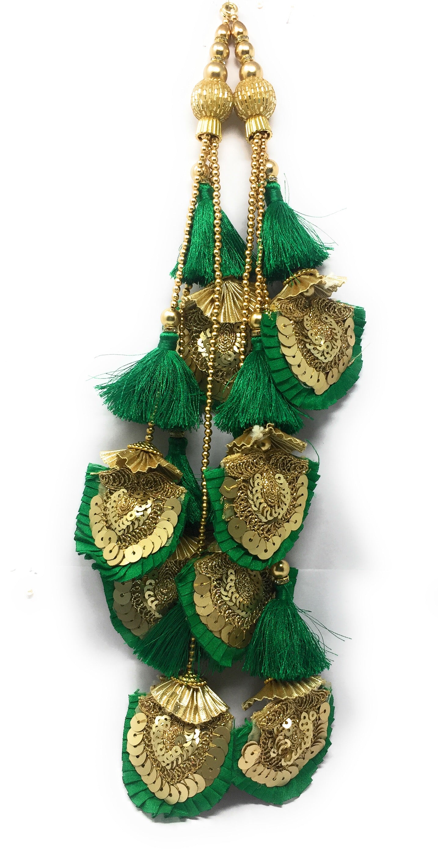 Green Lehenga Latkan - Set of 2