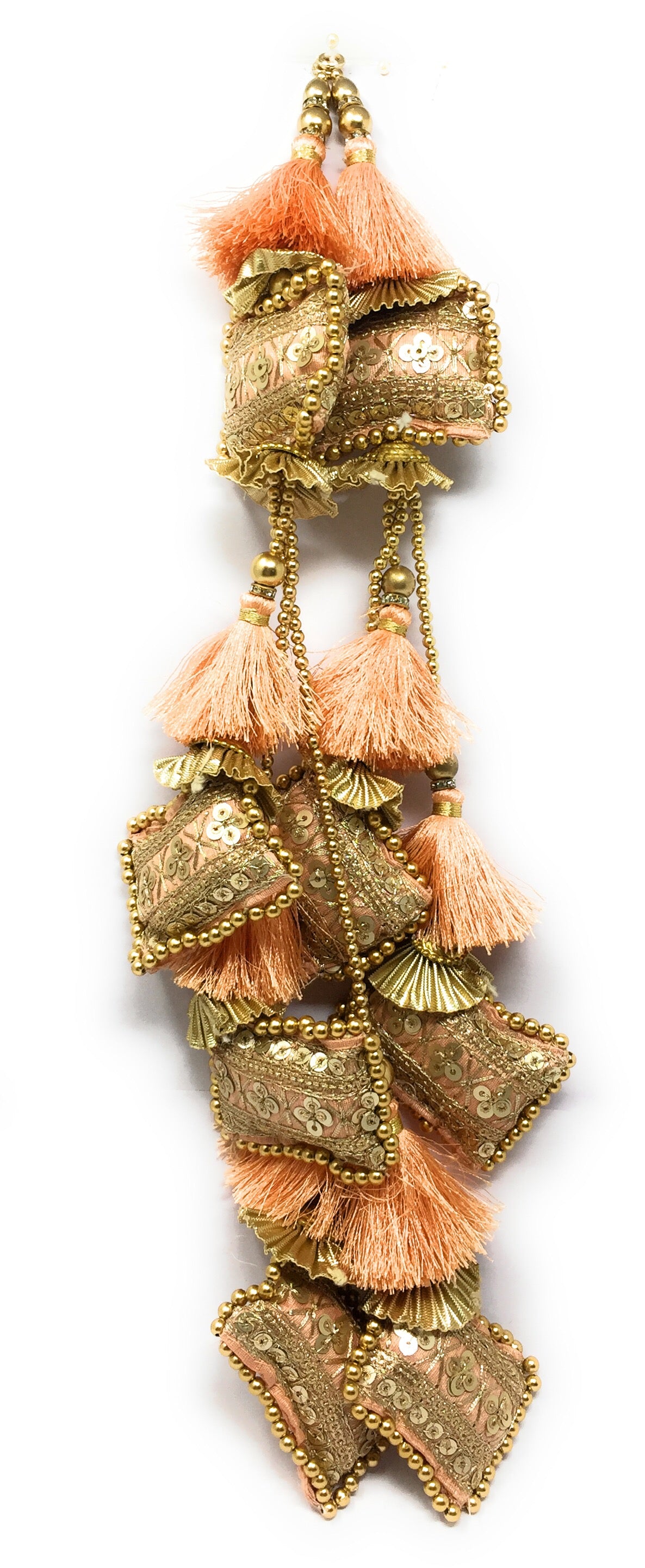 Pink Peach Heavy Lehenga Latkan - Set of 2