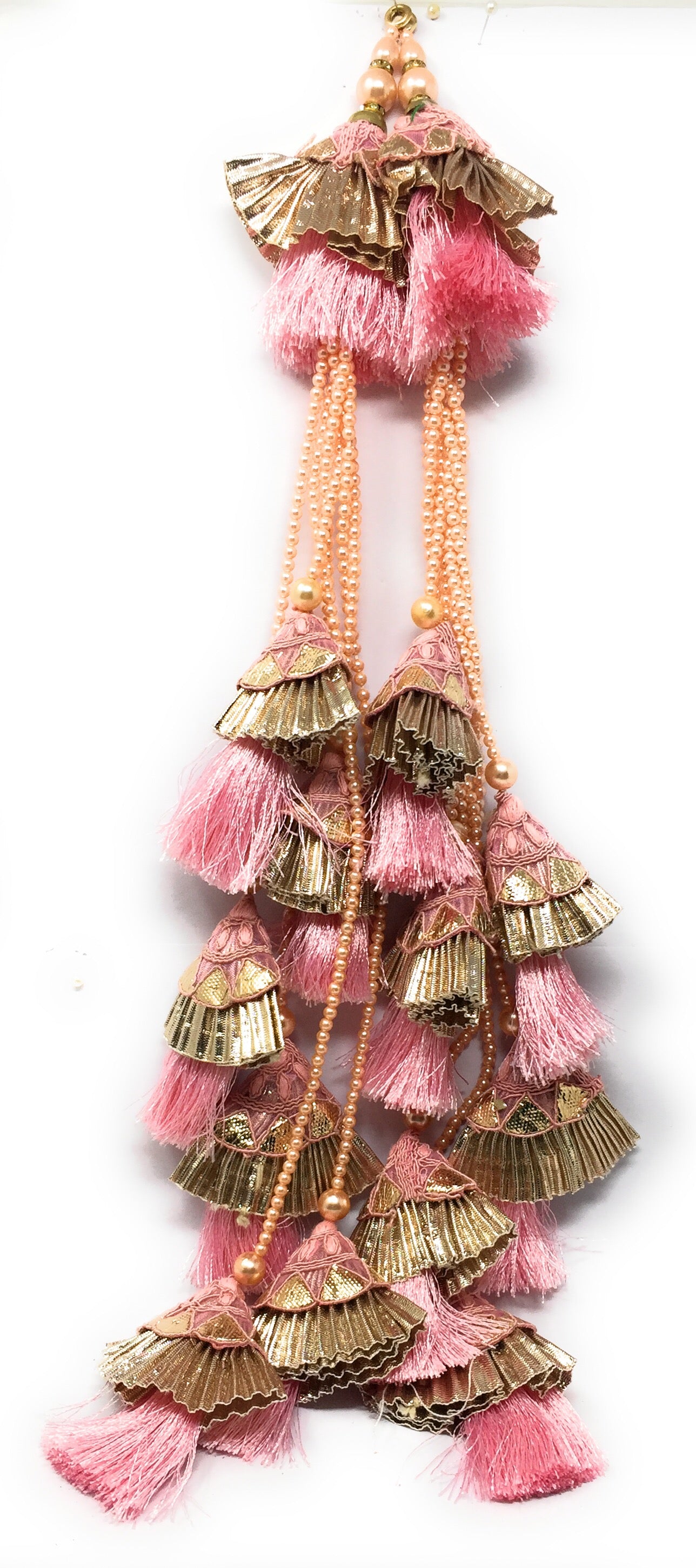 Pink Tassels For Lehenga - Set of 2