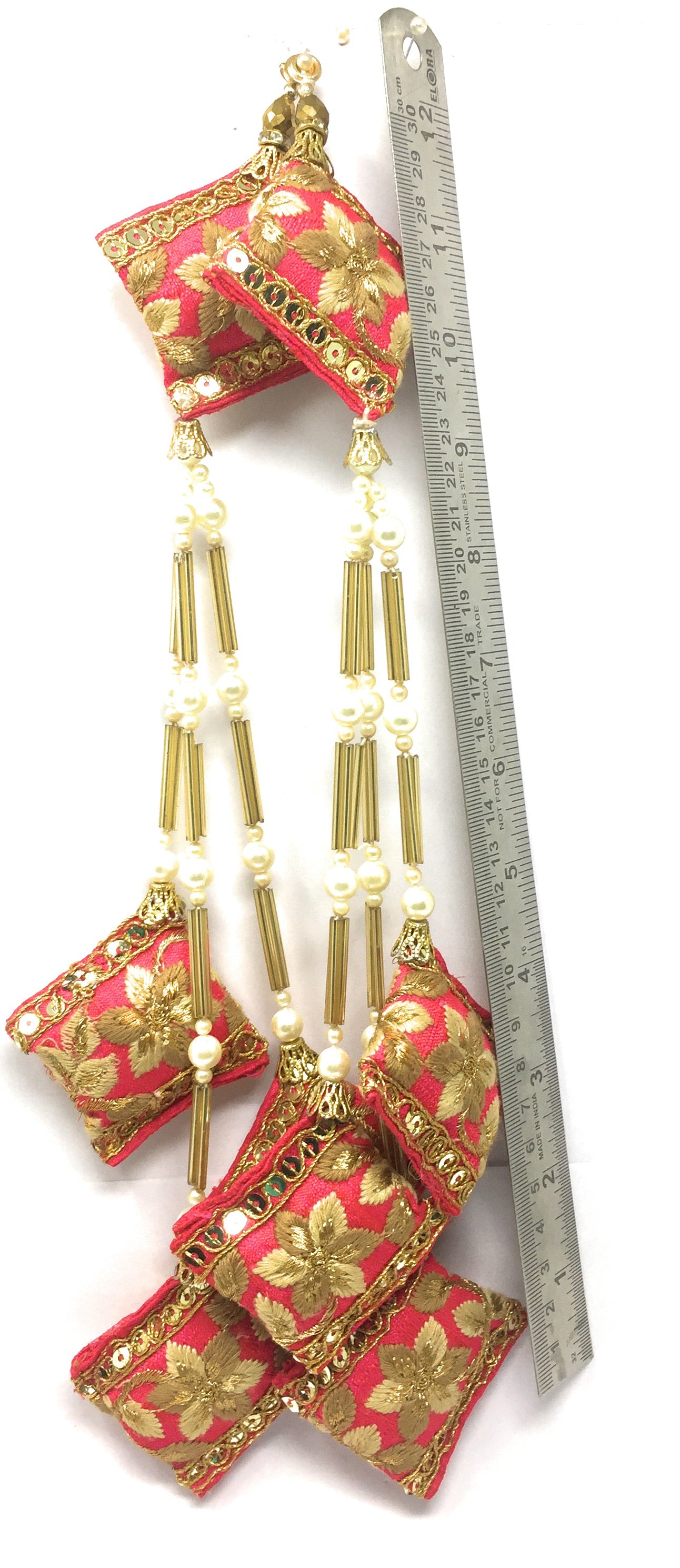 Pink Lehenga Latkan - Set of 2