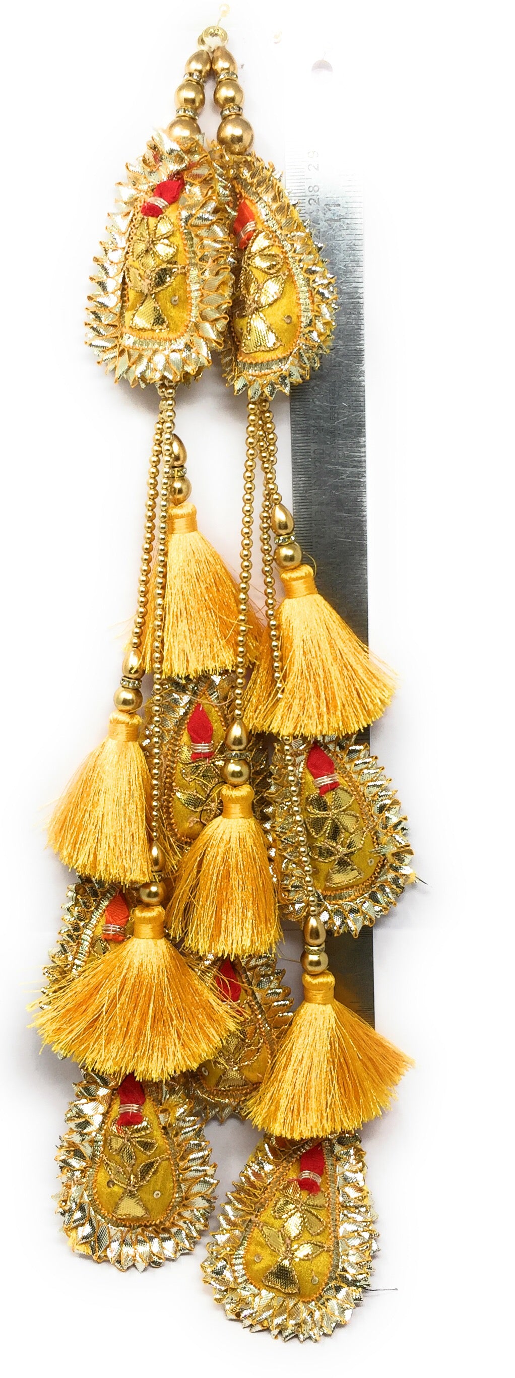Yellow Latkan For Lehenga - Set of 2