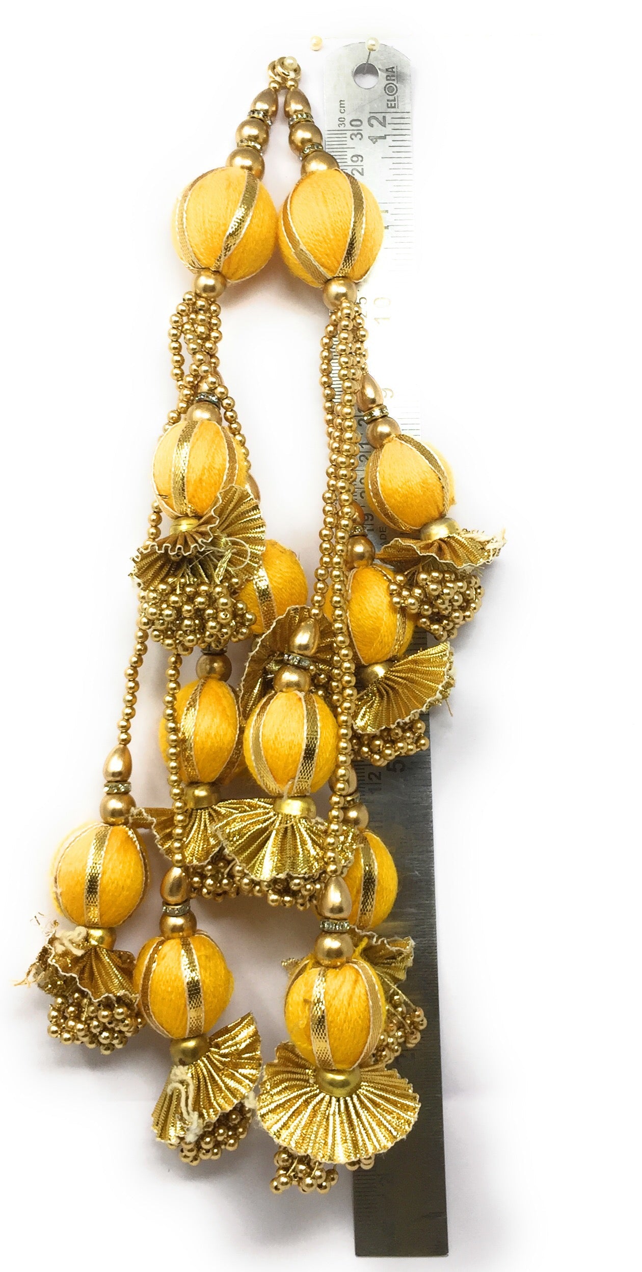 Yellow Latkan For Lehenga for wedding - Set of 2