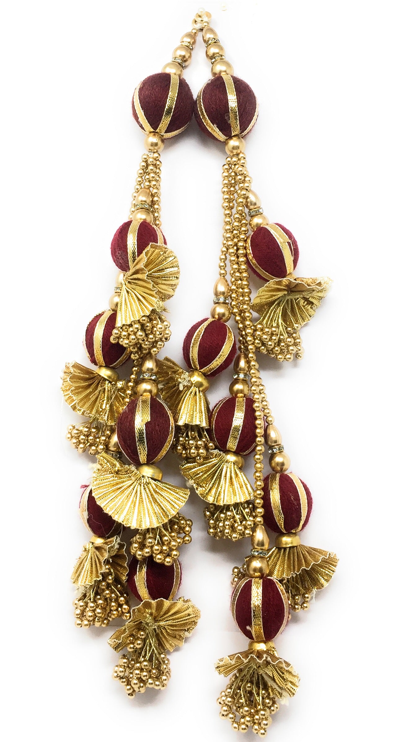 Maroon Latkan Lehenga - Set of 2