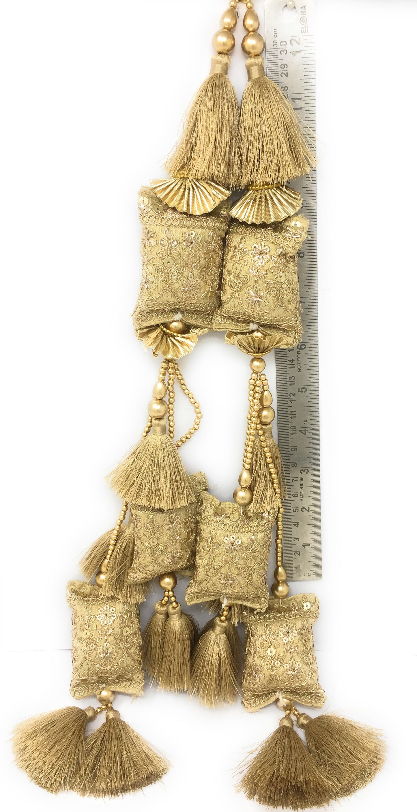 Beige Gold chaniya choli latkan - Set of 2
