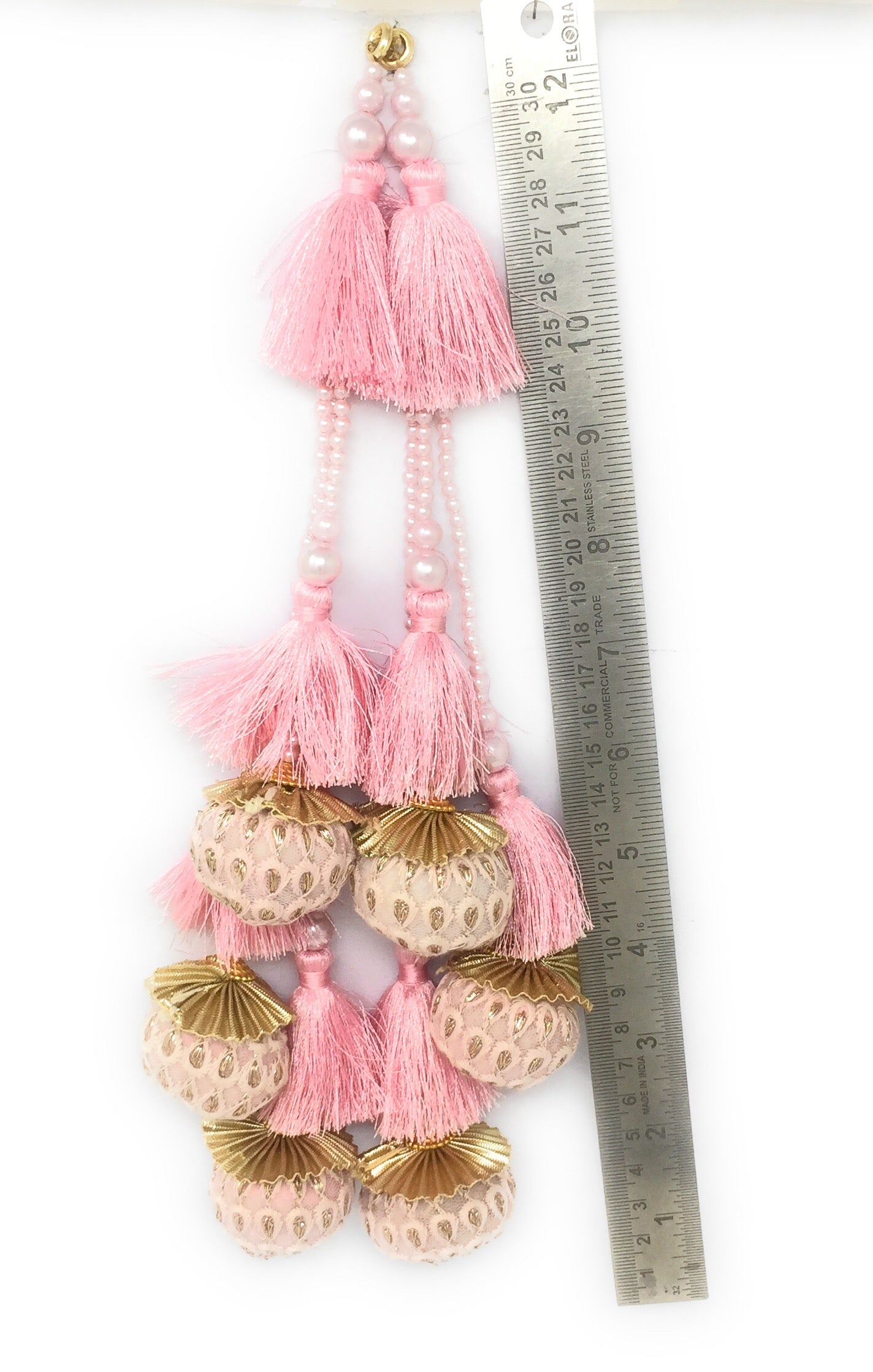 Baby Pink stylish latkan for blouse - Set of 2