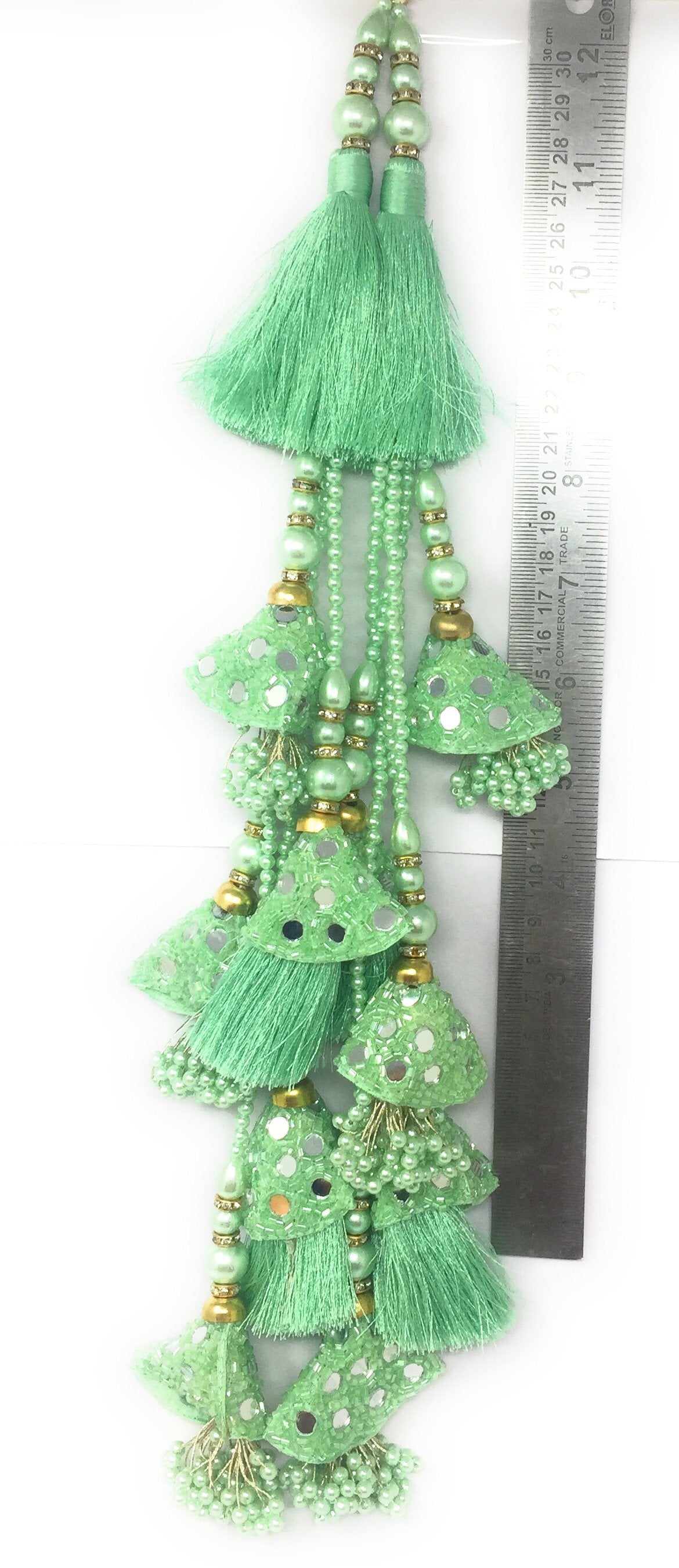 lehenga latkan in pastel Green - Set of 2