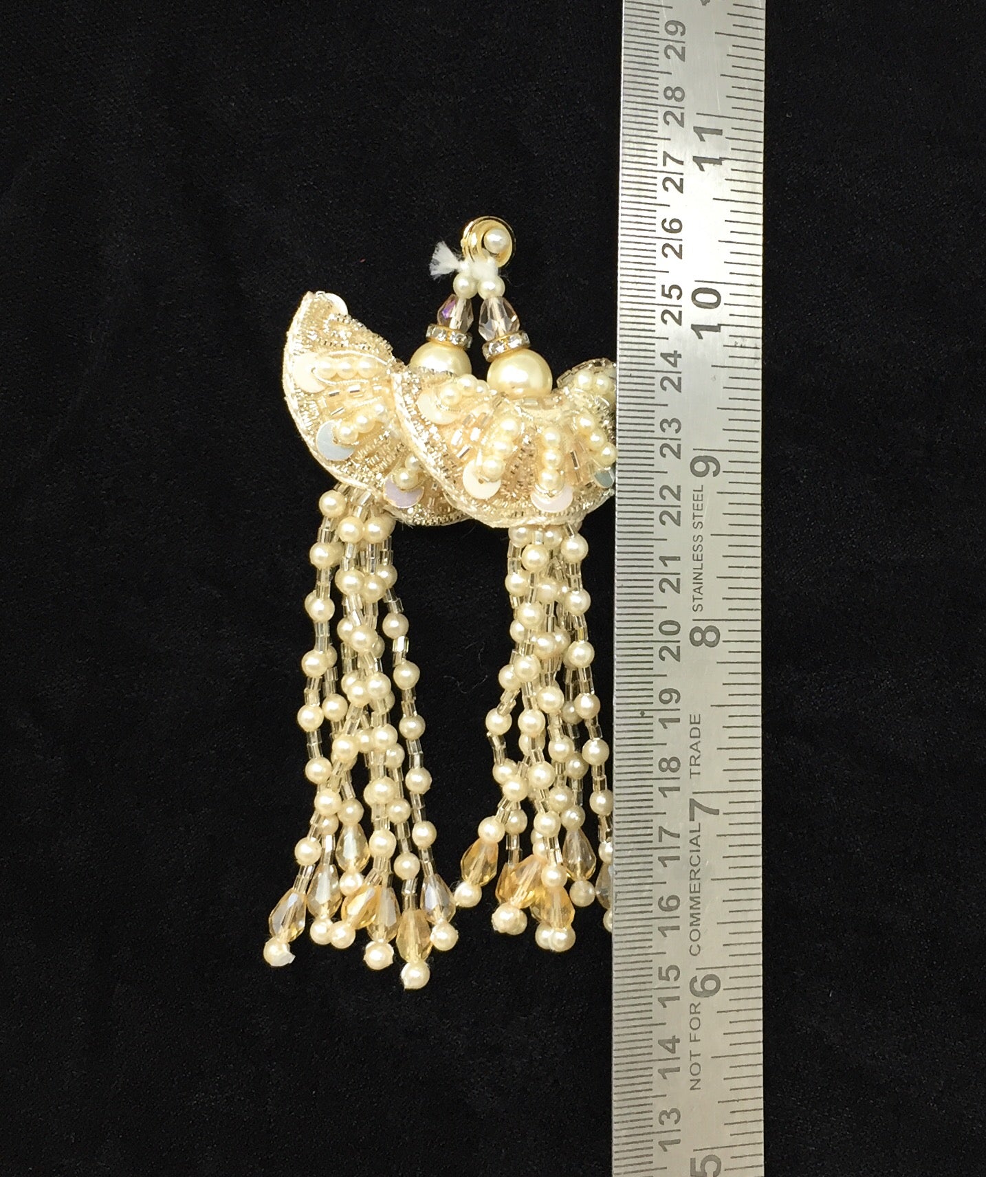 Tassel Latkan For Lehenga Water Gold - Set of 2