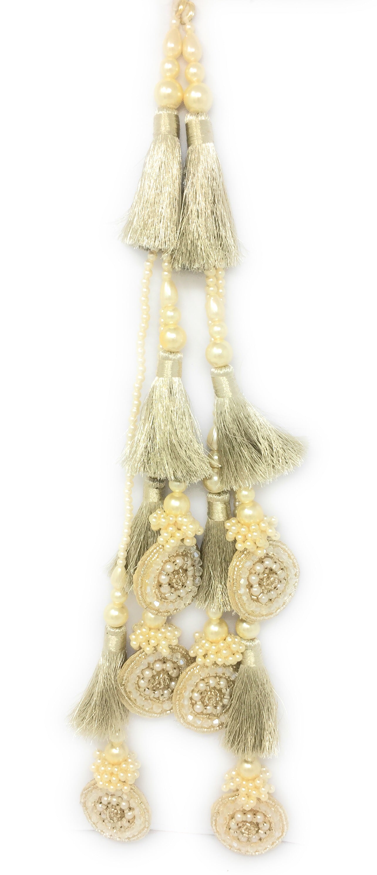 Water Gold lehenga latkan online shopping, Crystal Work - Set of 2