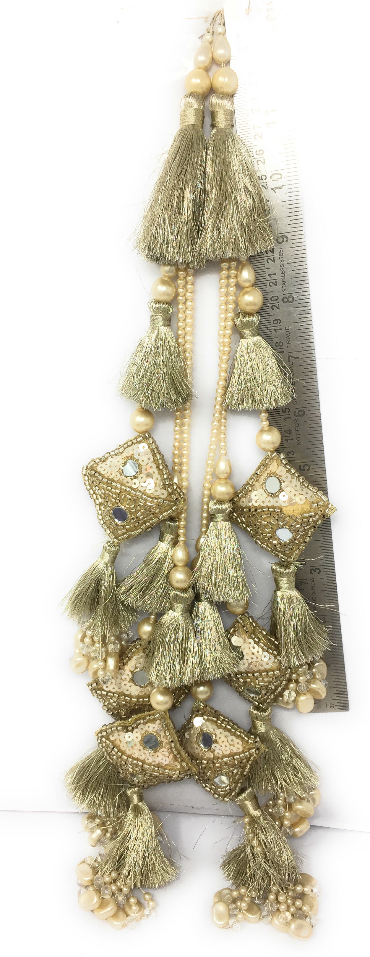 Water Gold lehenga side latkan - Set of 2